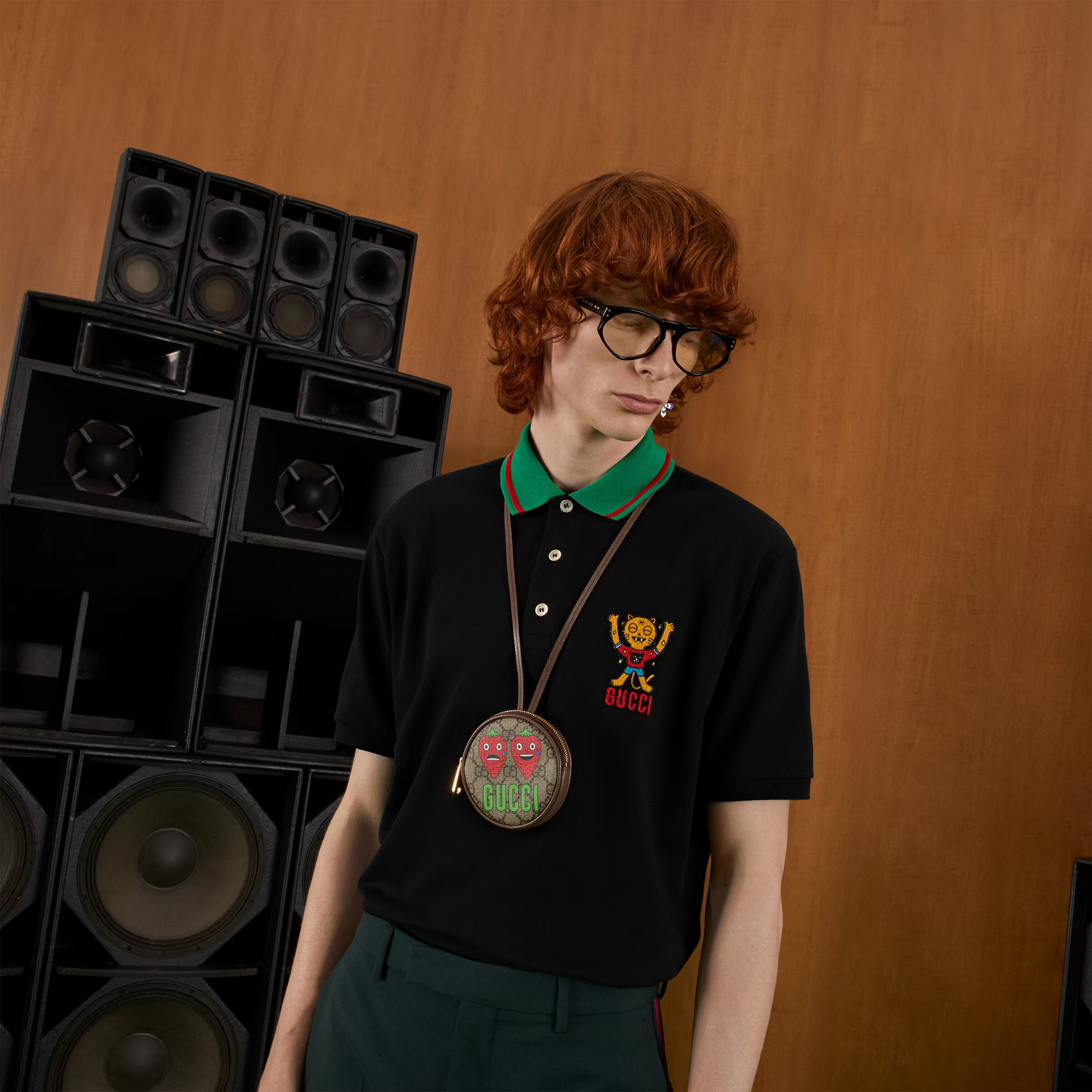 トップス GUCCI Pablo Delcielo Gucci Pablo Delcielo Logo Polo Black Men's - FW22 - US
