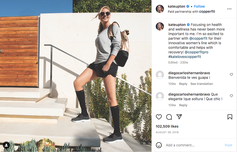 Kate Upton Joins Performance Wear, Copper Fit as Brand Ambassador