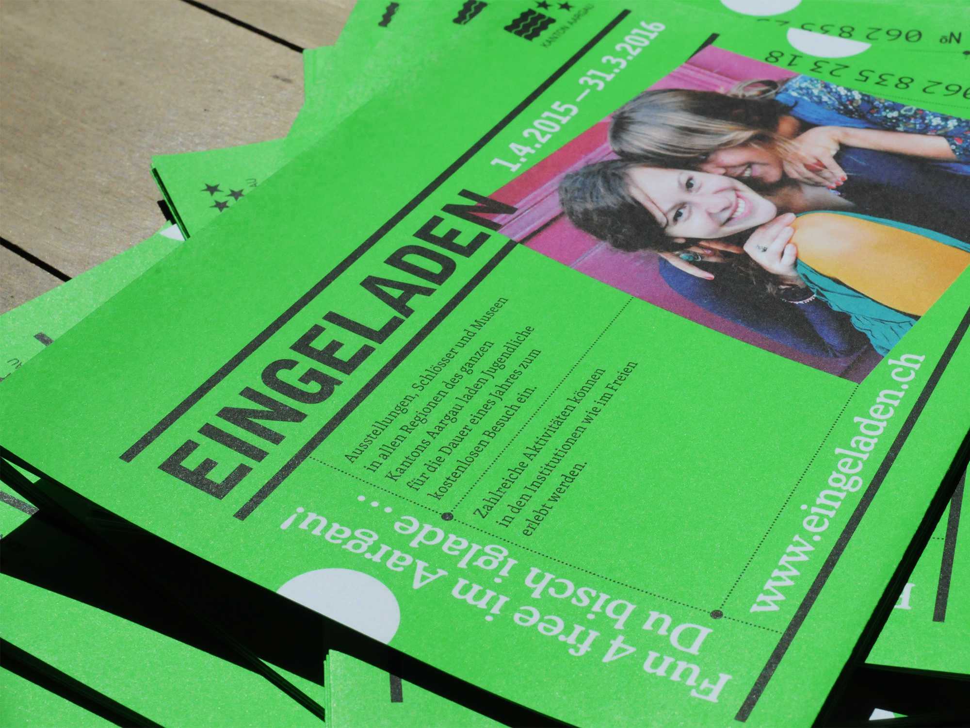 Gestaltungskonzept für die Aktion Eingeladen, Kulturvermittlung, Kanton Aargau