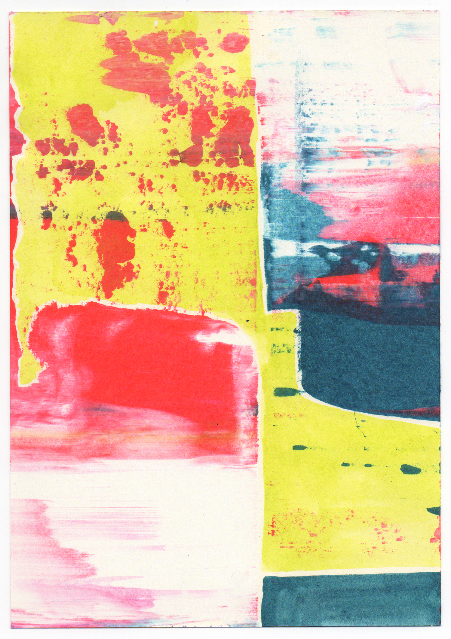 Untitled 457, 2018, Acrylic on paper, 21x14.8cm