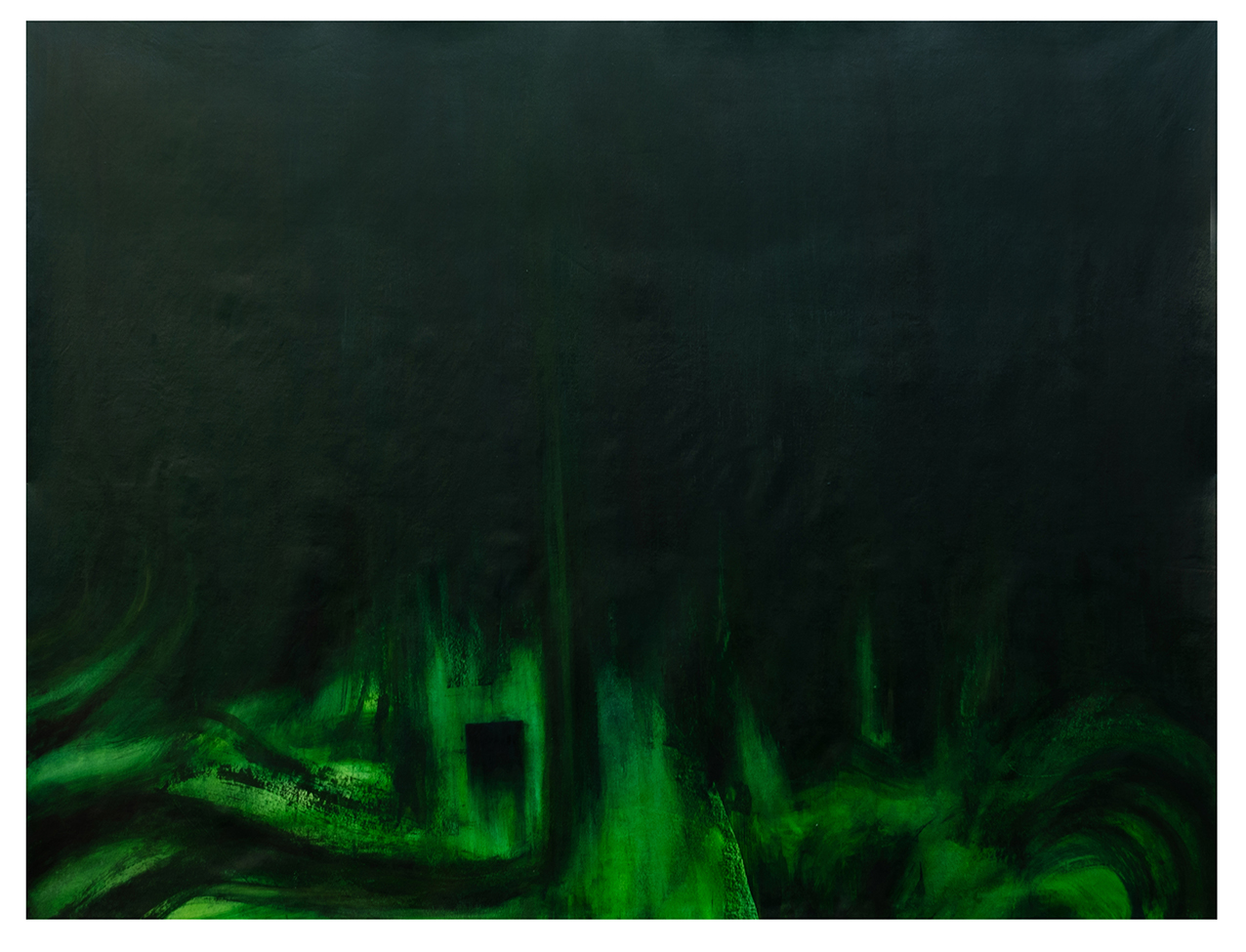 Green Velvet (A), 2021, Oil and Pigment on Canvas, 246x188 cm