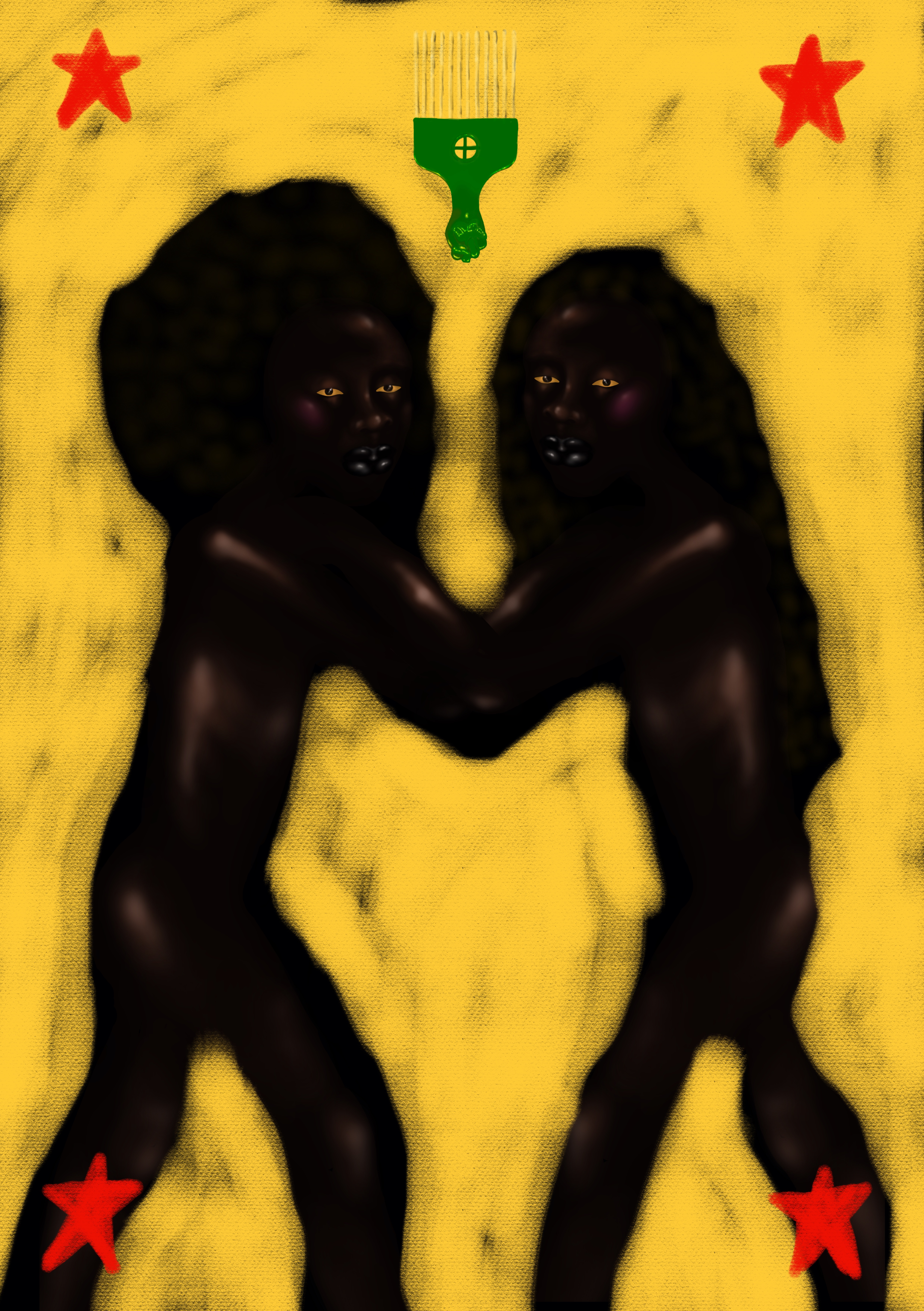 'the otha side iii', mixed media, 2024 A3 29.7 x 42cm