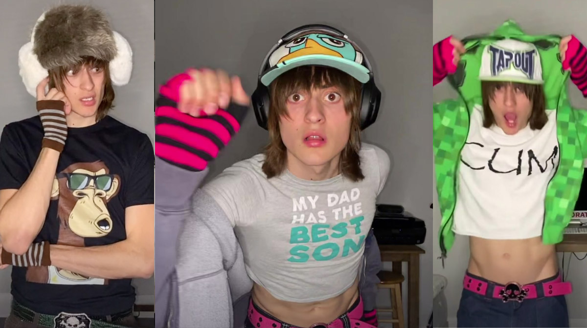 Pictures of Luke Blovad from TikTok.