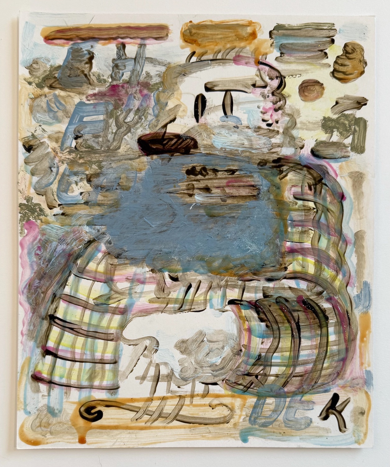 Crank, 2020, Acrylic on paper, 11 x 9 in.