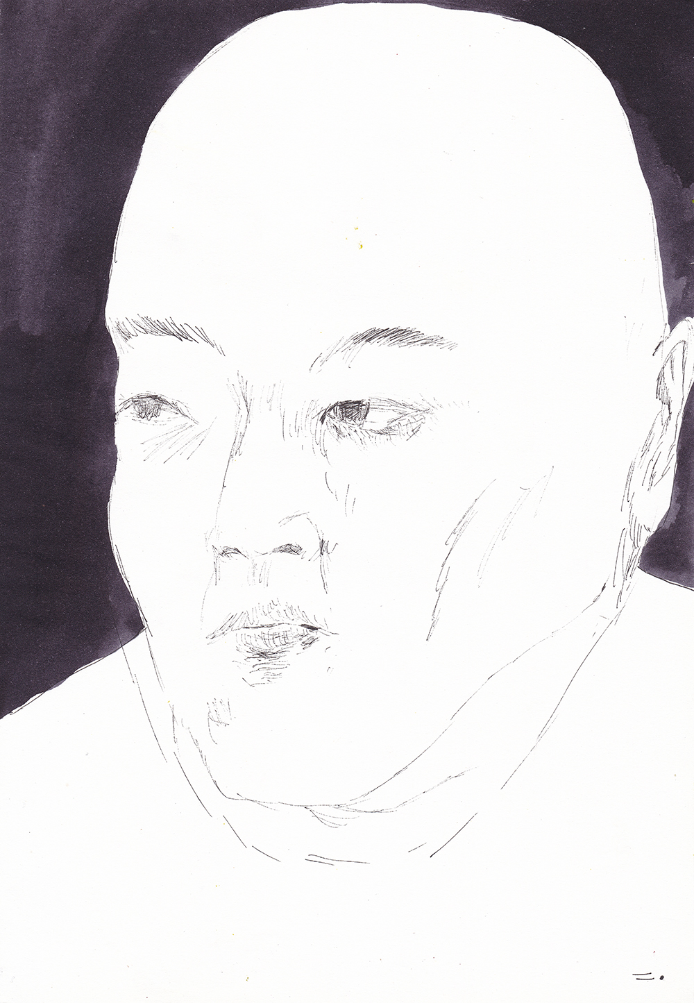 Stop, 2020, pen & ink on paper, 29.7*21(cm)