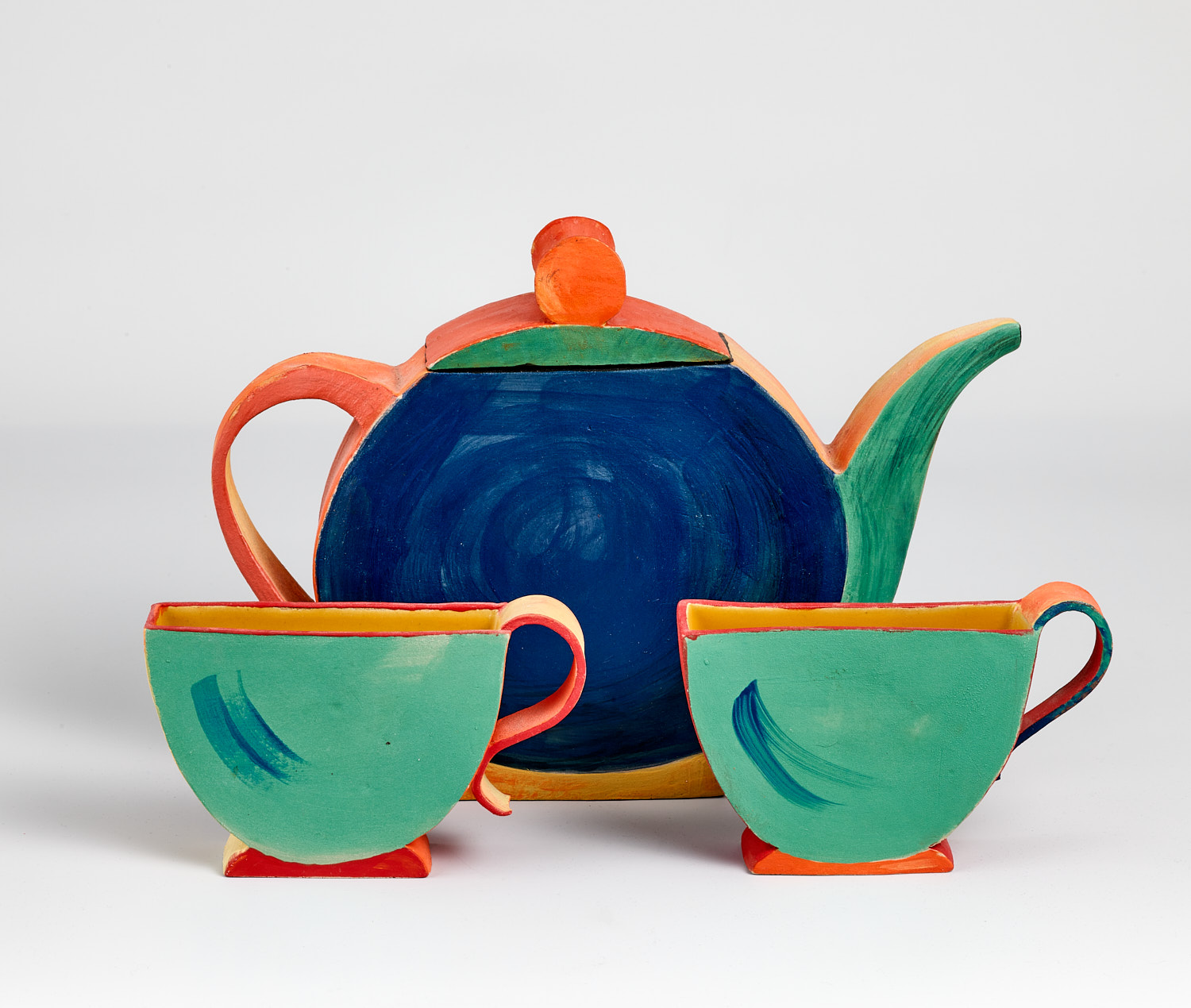 Teaset  (teapot H: 22cm, teacup H: 10cm)