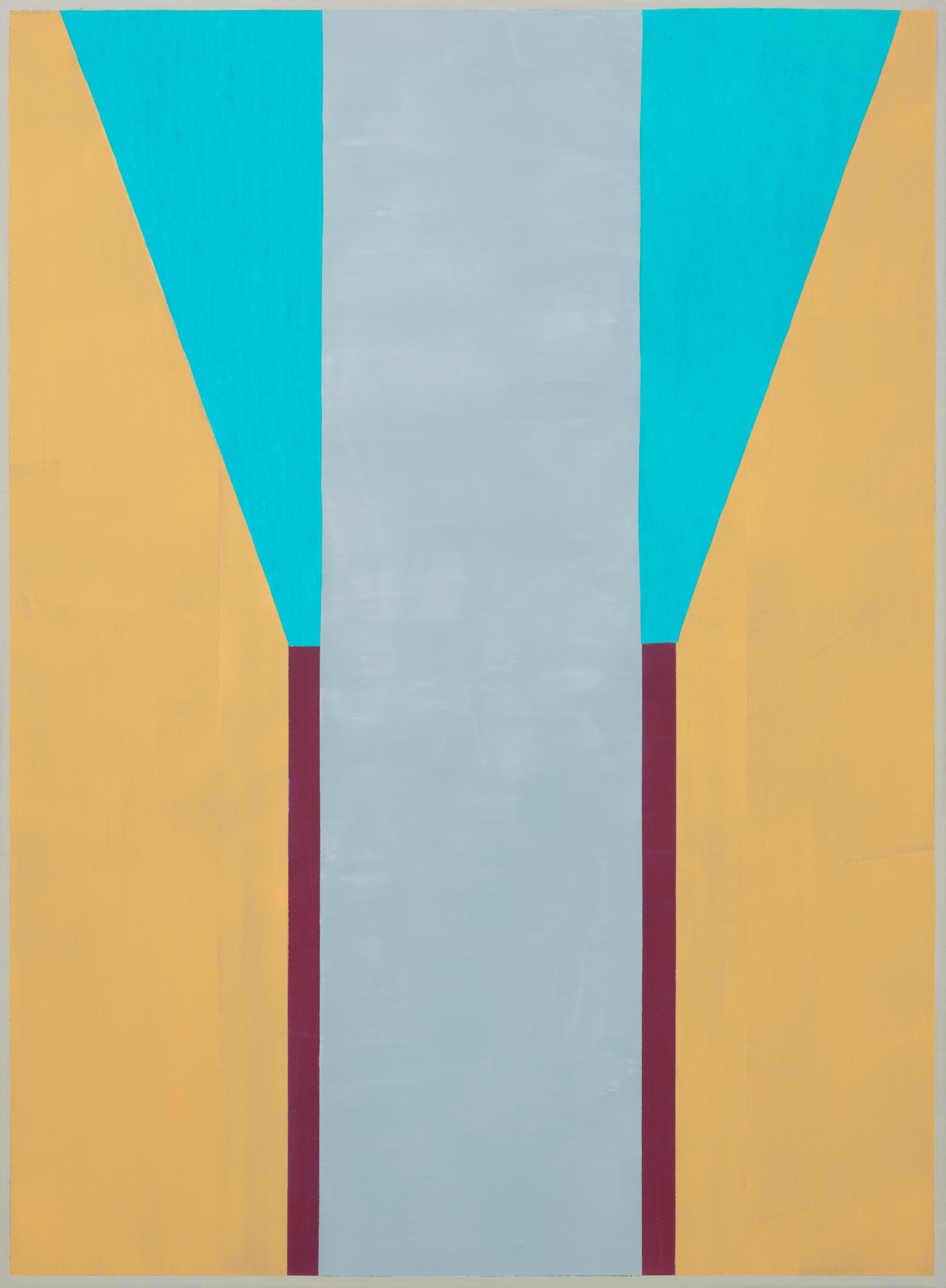 SiR#17, 2025, colored silk, oil, acrylic on canvas, 150 x 110 cm 