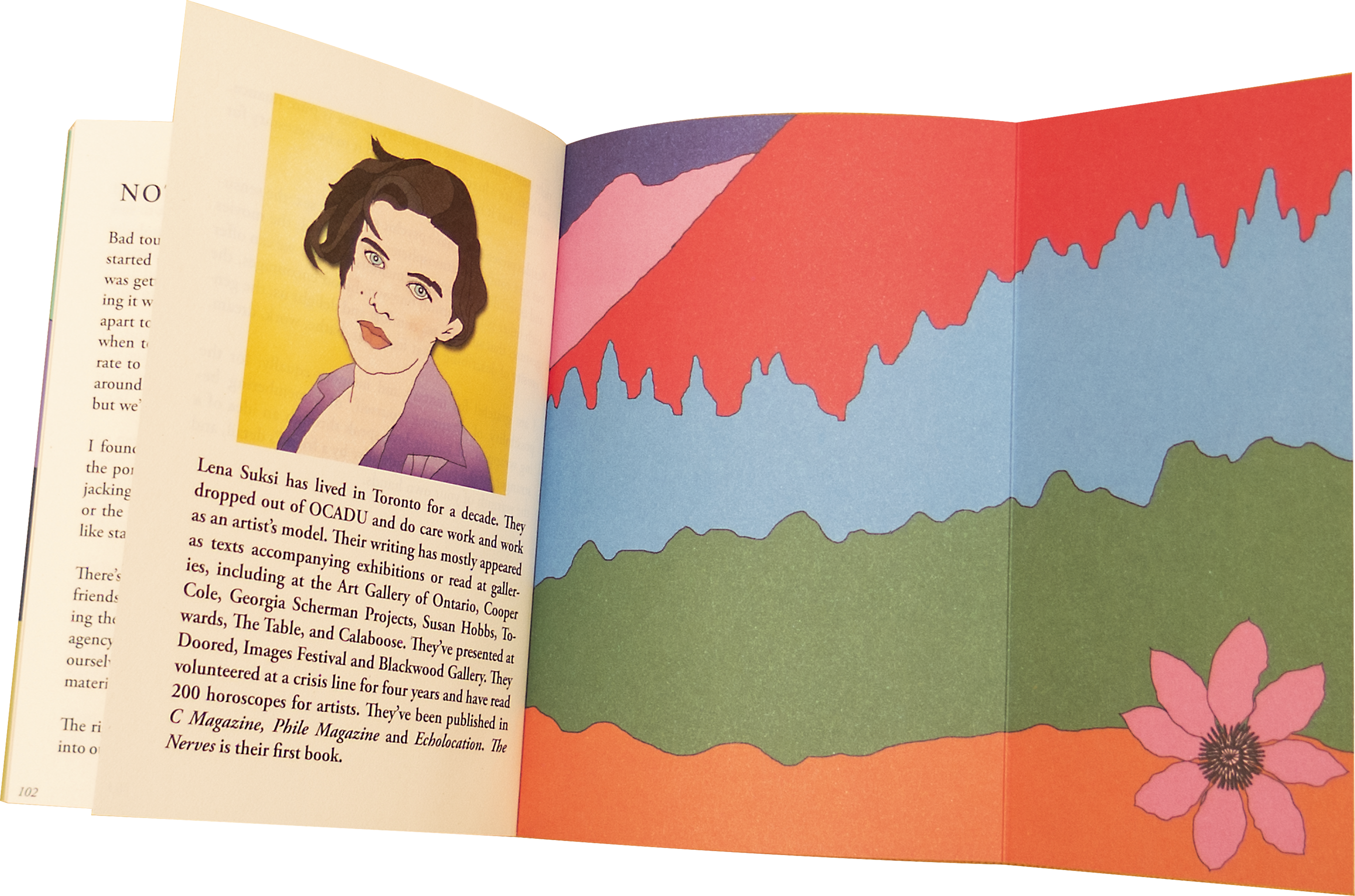 Cover and interior for The Nerves by Lee Suksi.