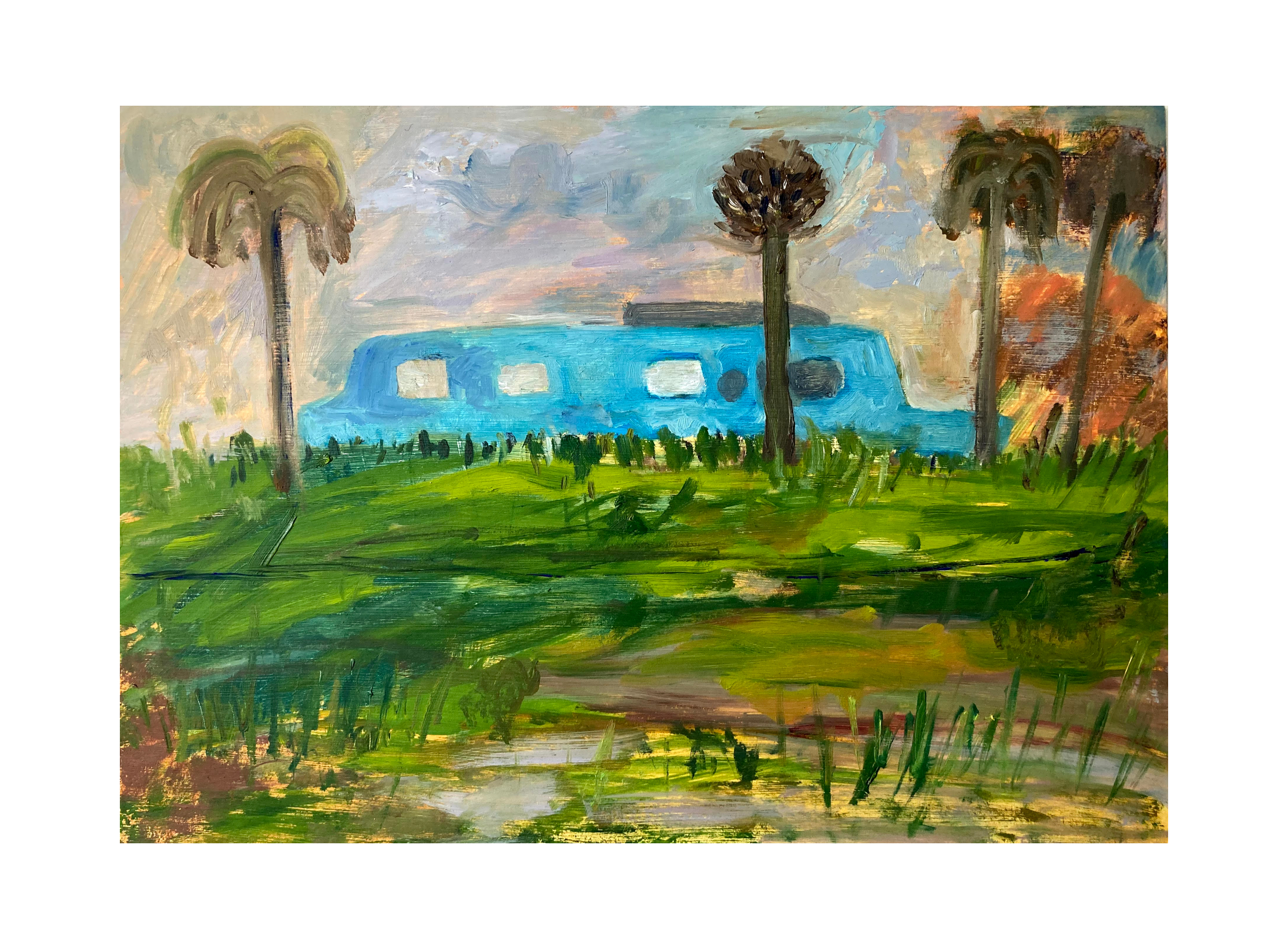 Oil study on board, 30 x 42cm