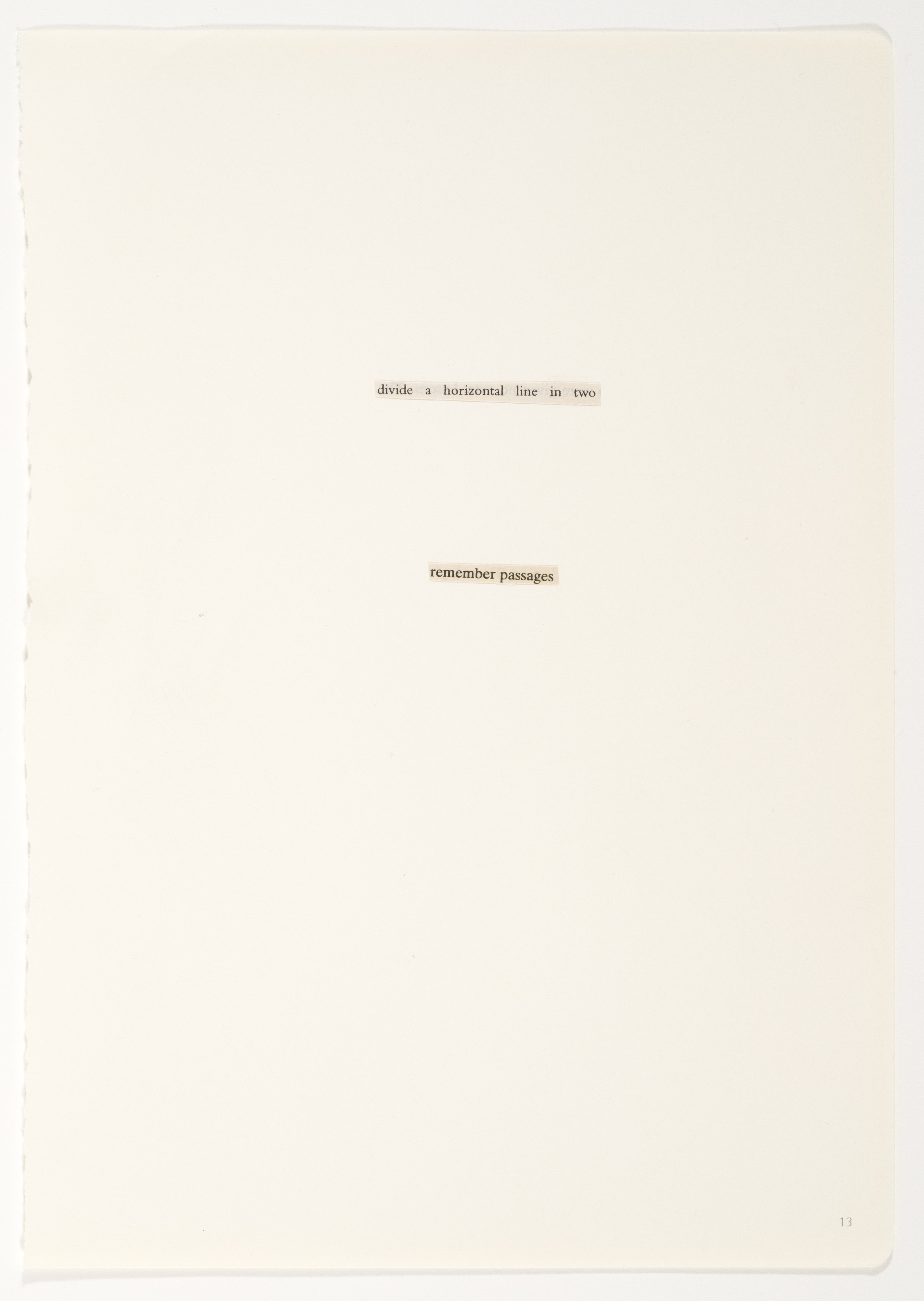 Divide a Horizontal Line in Two Passages