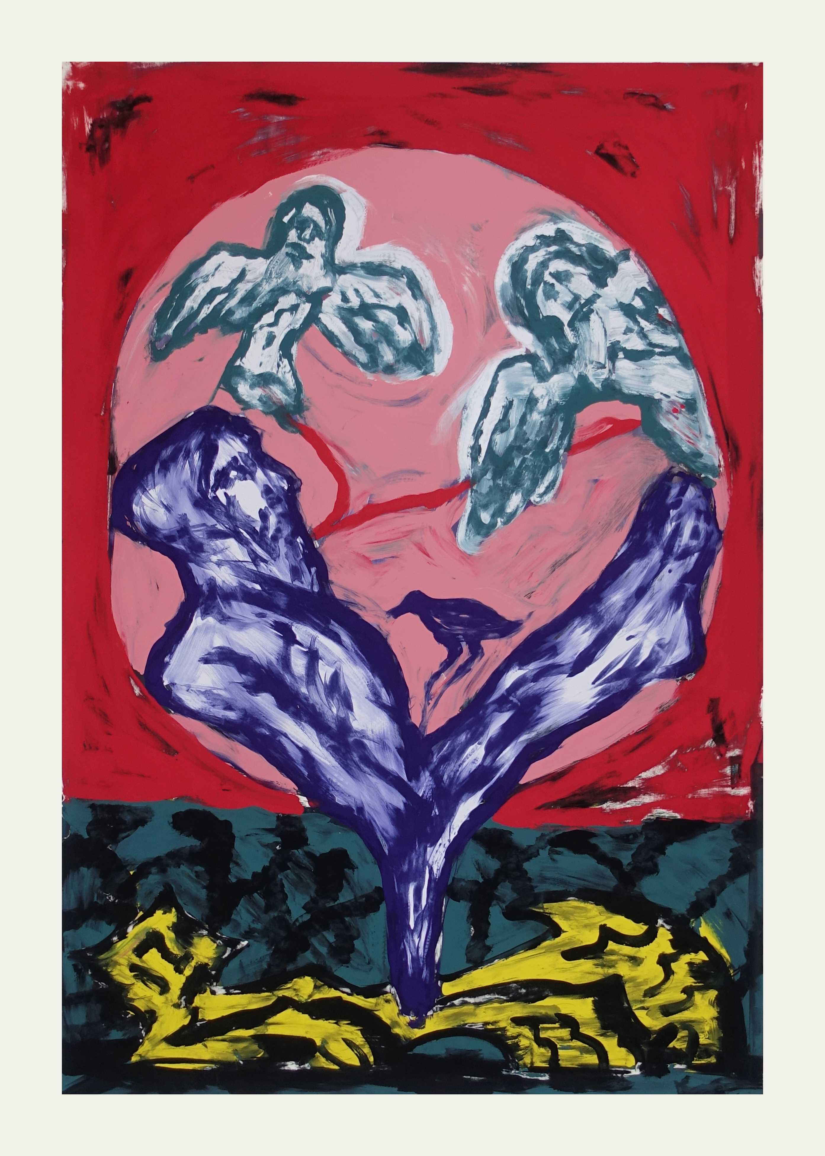 The First Effectserigraphic monotype on paper, 140x100cm, 2024