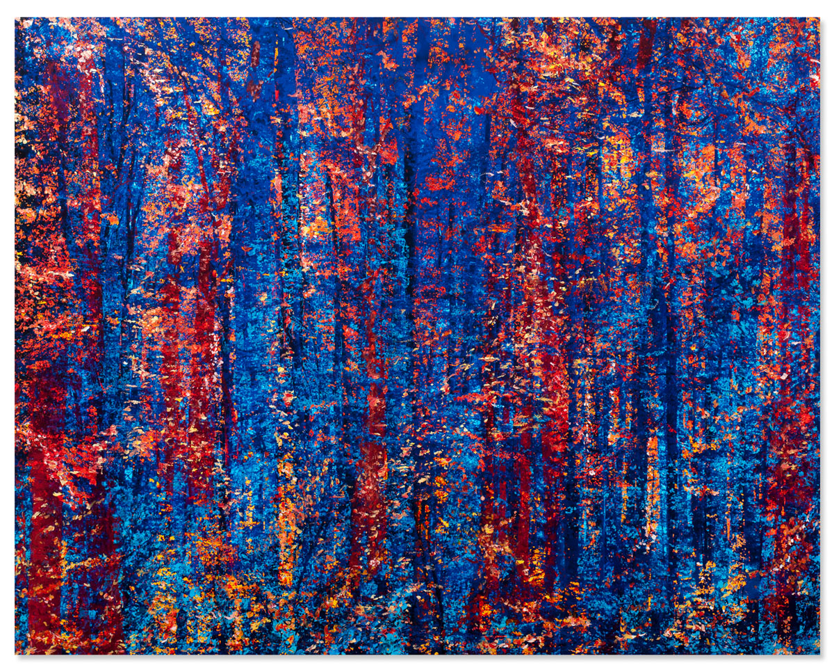 "Dreams that you dream", orange bleu, 57x72cm, 2020