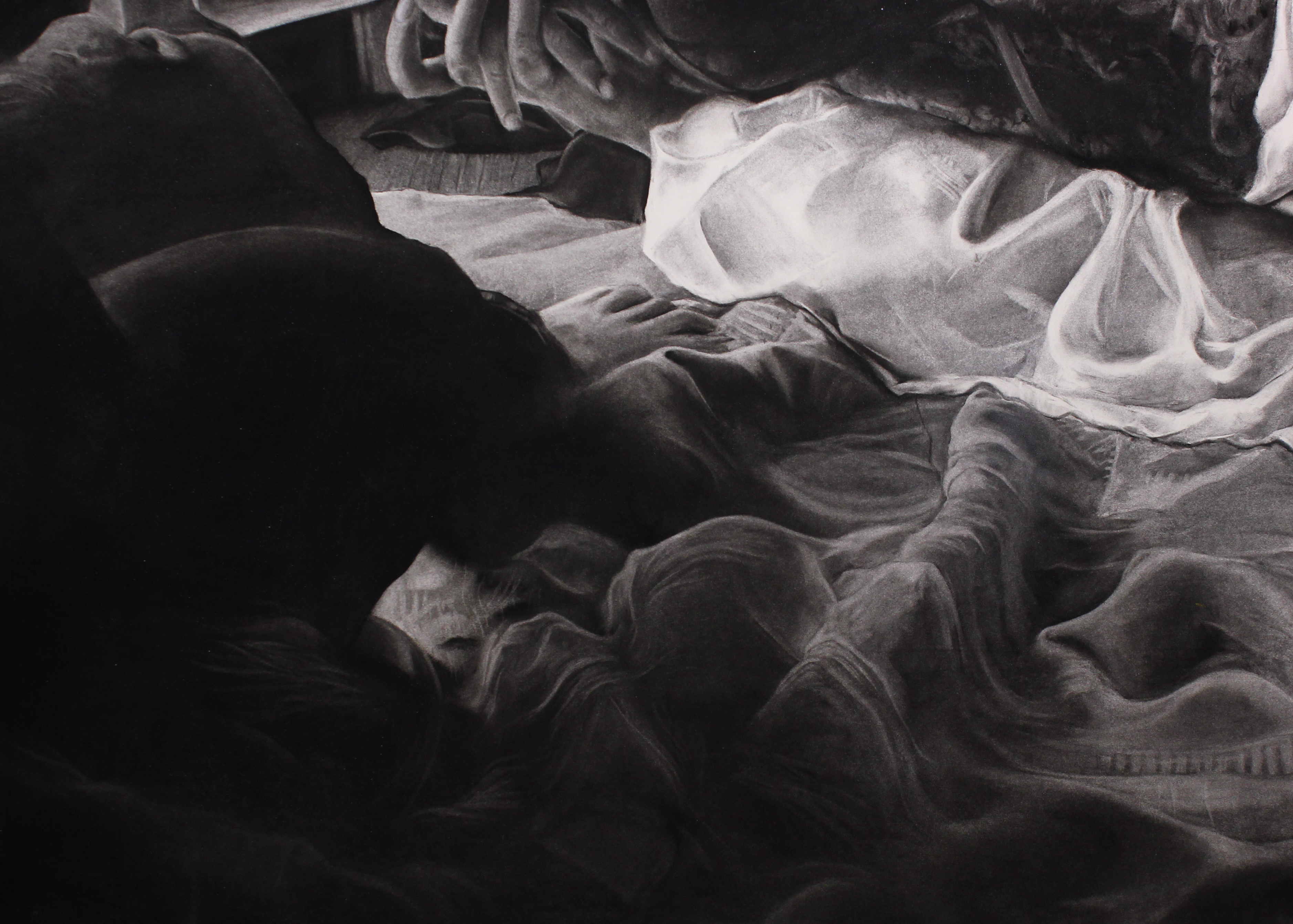 Mountains made of steam, Charcoal on paper, 74cm x 104cm, 2012