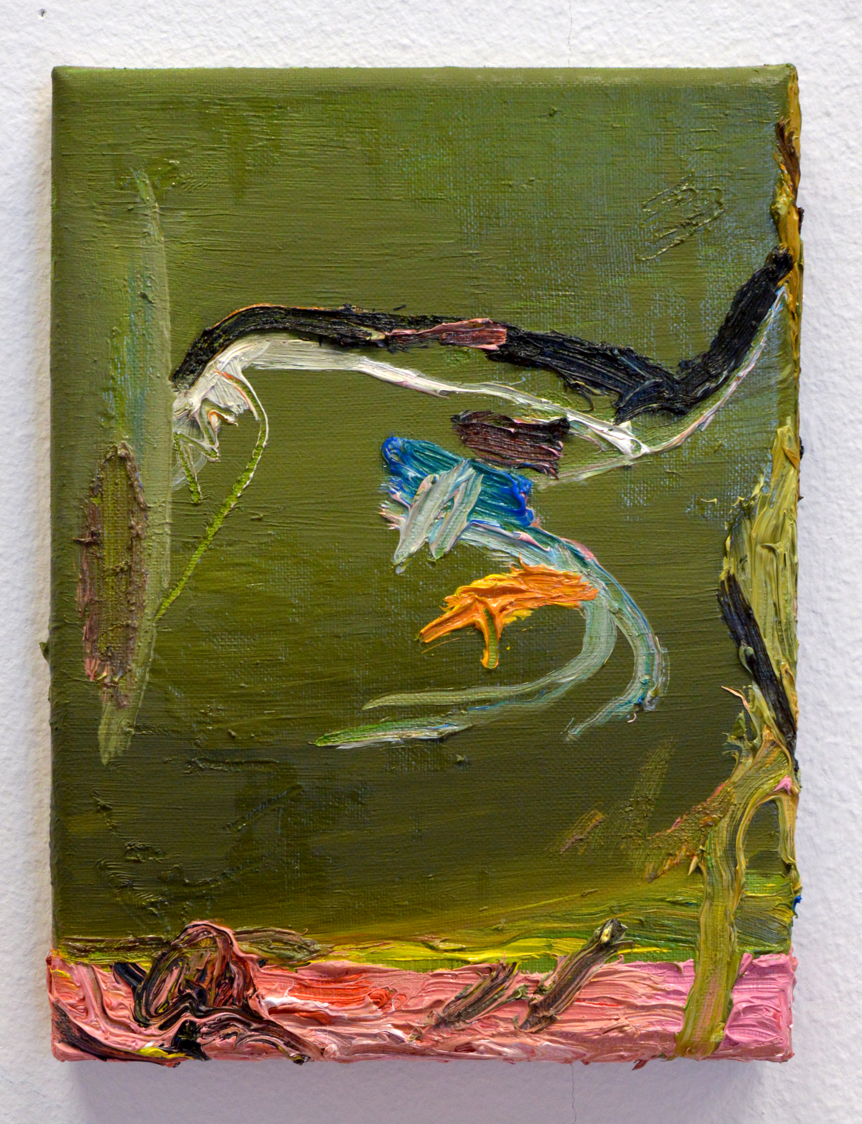 An unhealthy way to dance, oil on linen, 24 x 18 cm, 2021