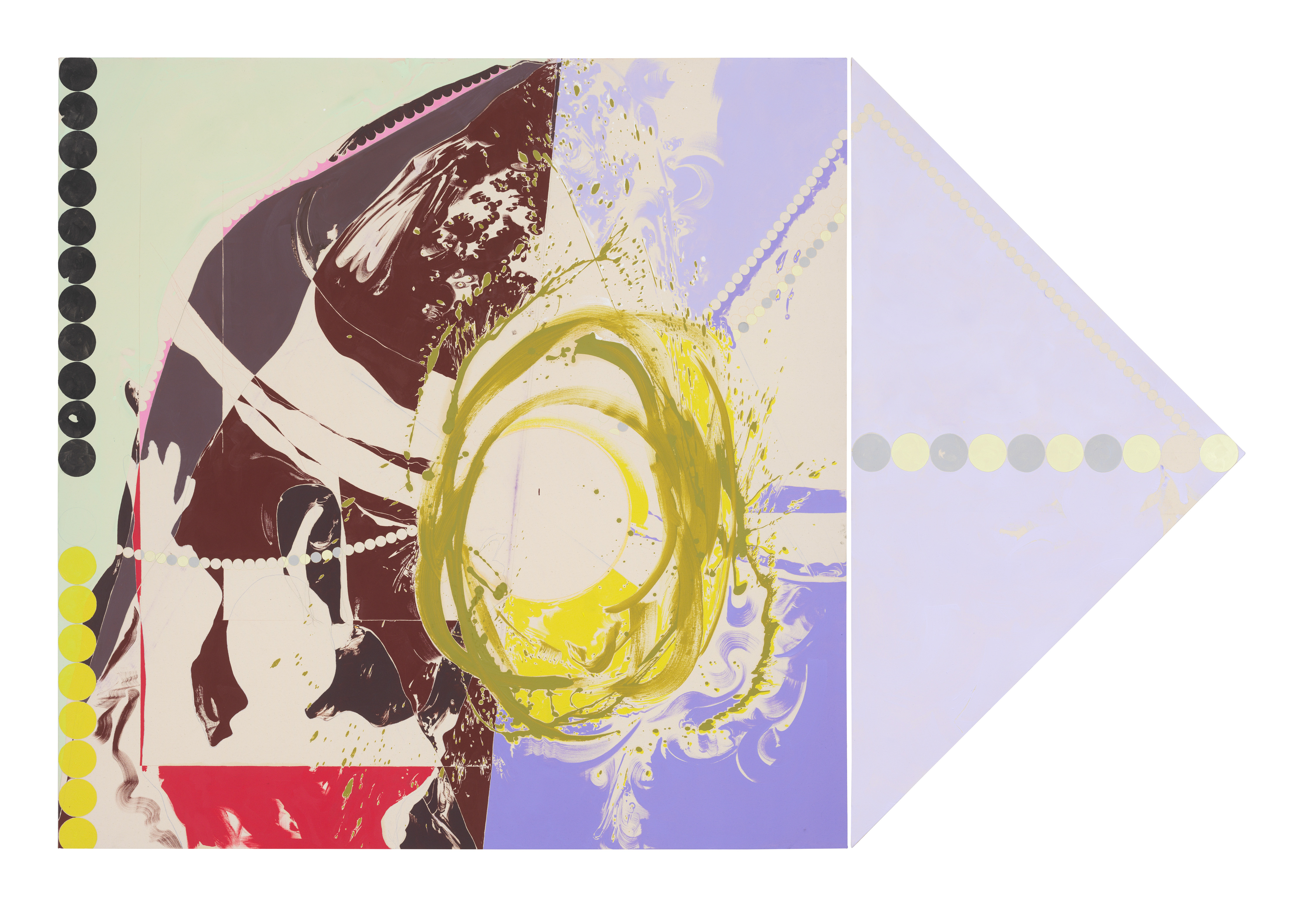 sosFound::subject_citizen:CALCUCONDUCTOR_> kepler_turnover, 2018,  oil on canvas, (162 x 162) + (162 x 114) cm.