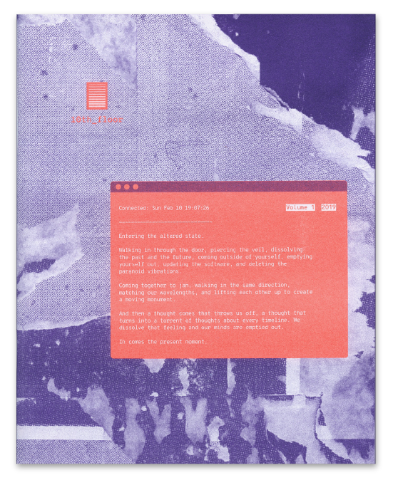 10F Flowers zine  2019 print risograph collaboration