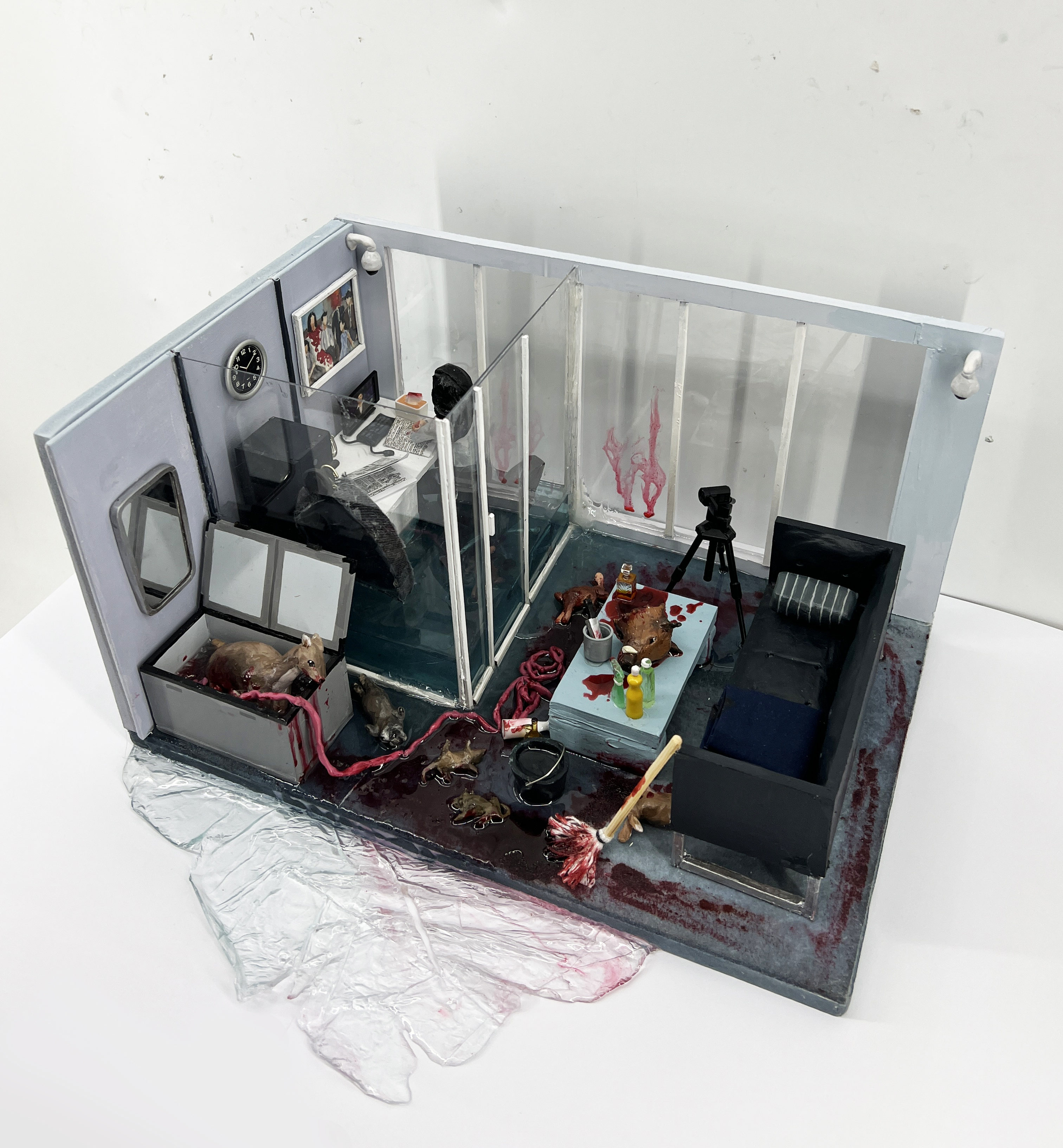 FREEZE, mixed media miniature, 2023