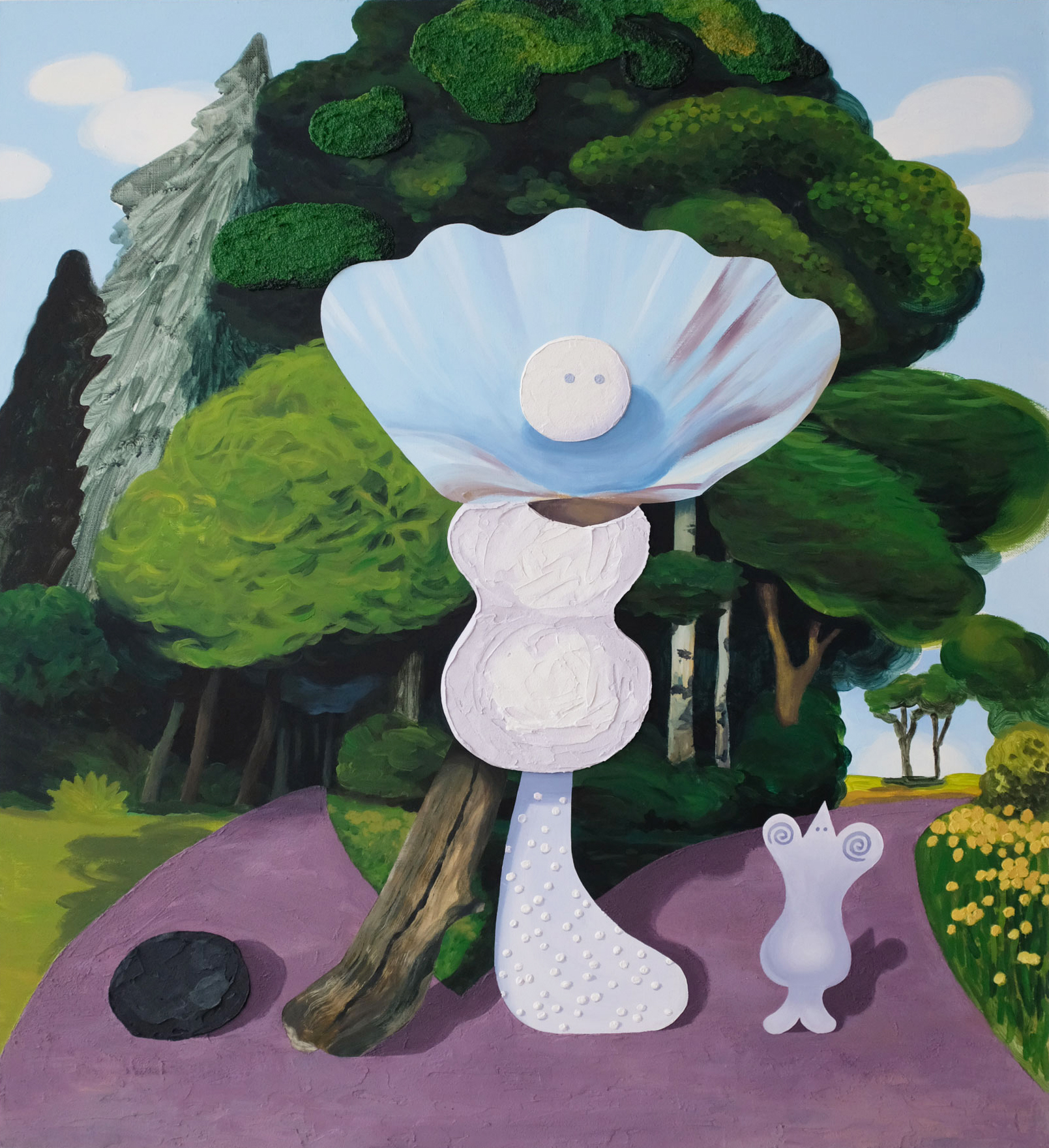 "You go left, you go right", 2022, acrylic on canvas, 120 x 110 cm 