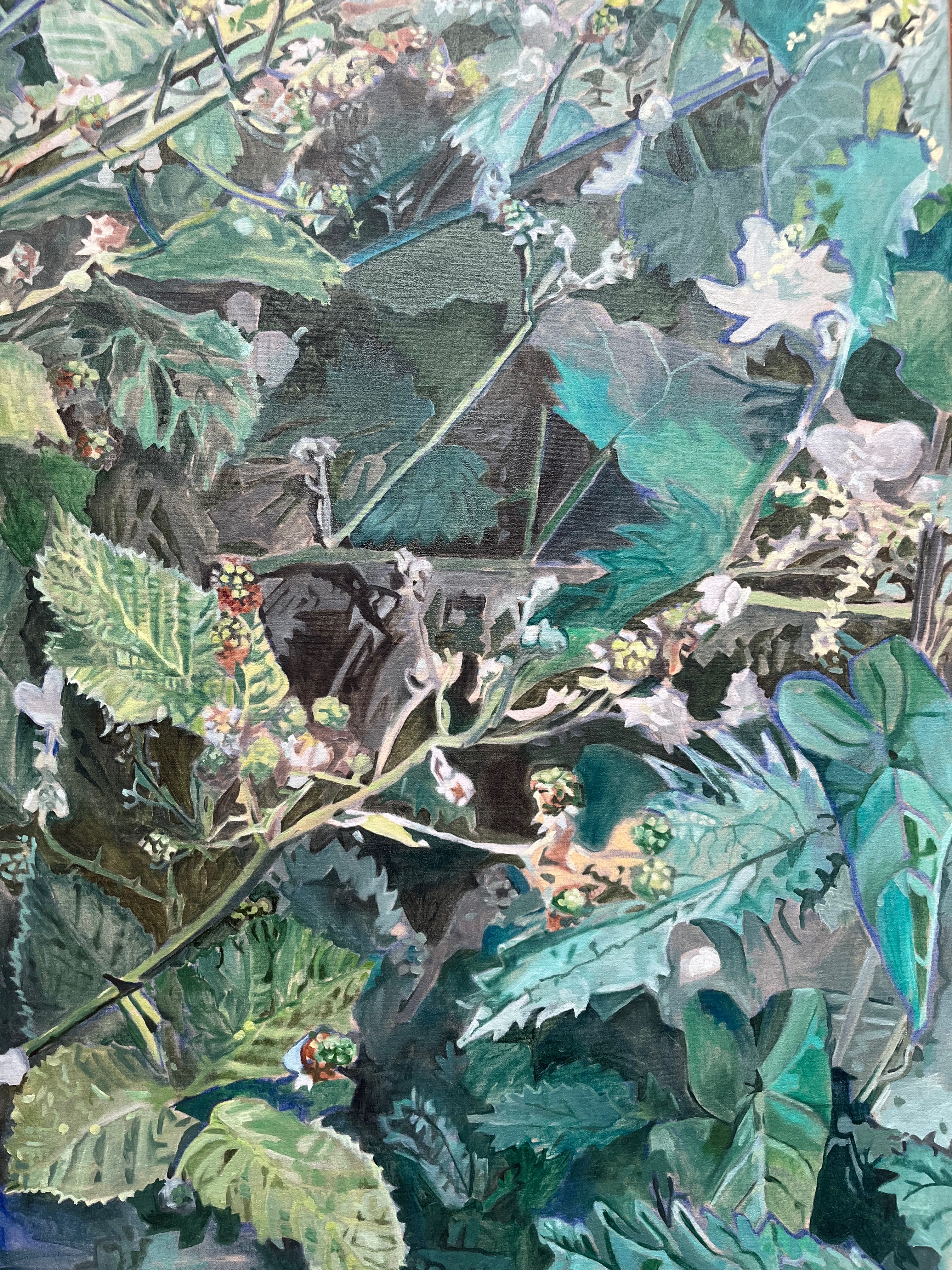 Bramble Thicket Blue (2024), oil on linen, 60x80cm