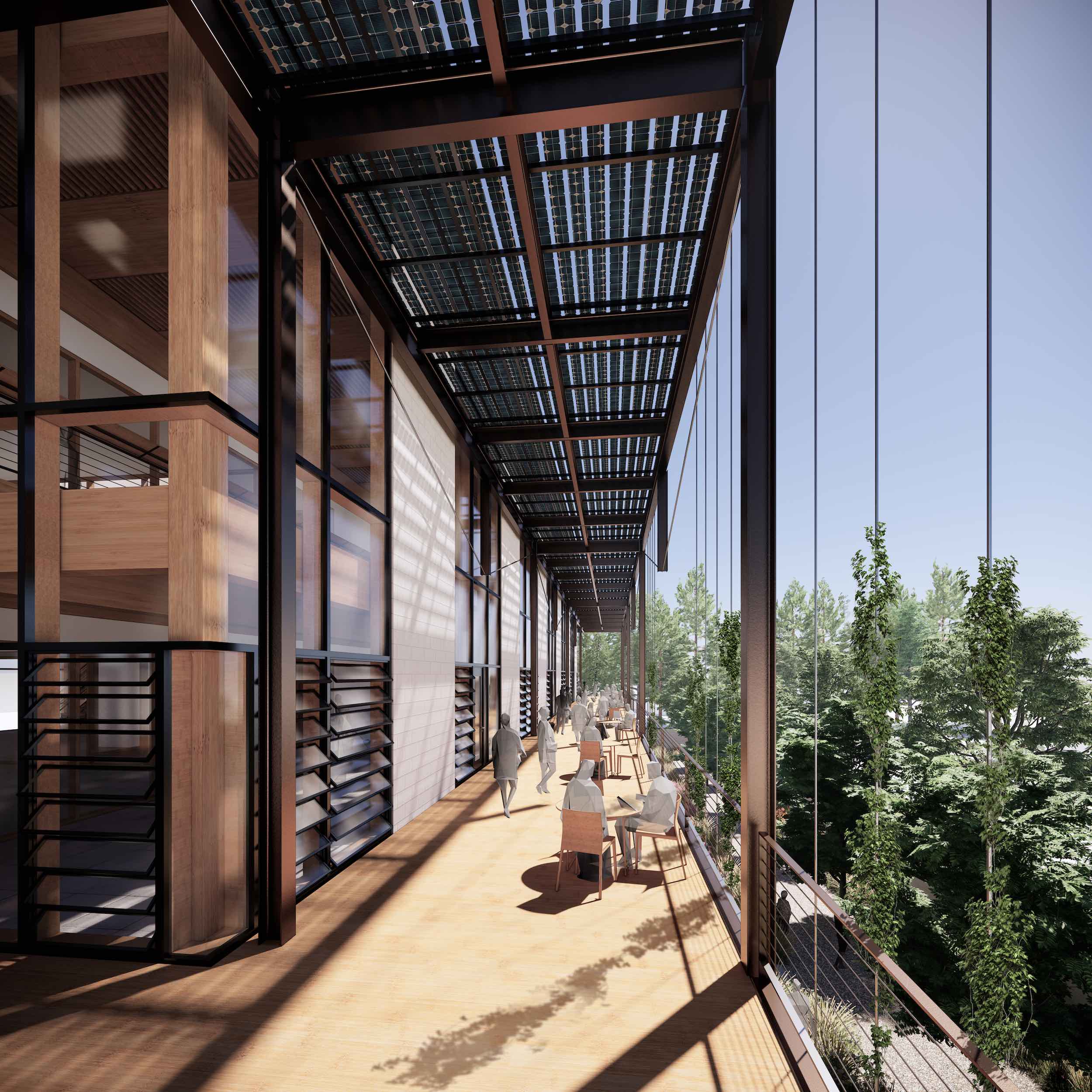 South Terrace exterior view | Resilient Workplace | PARABOLA Architecture