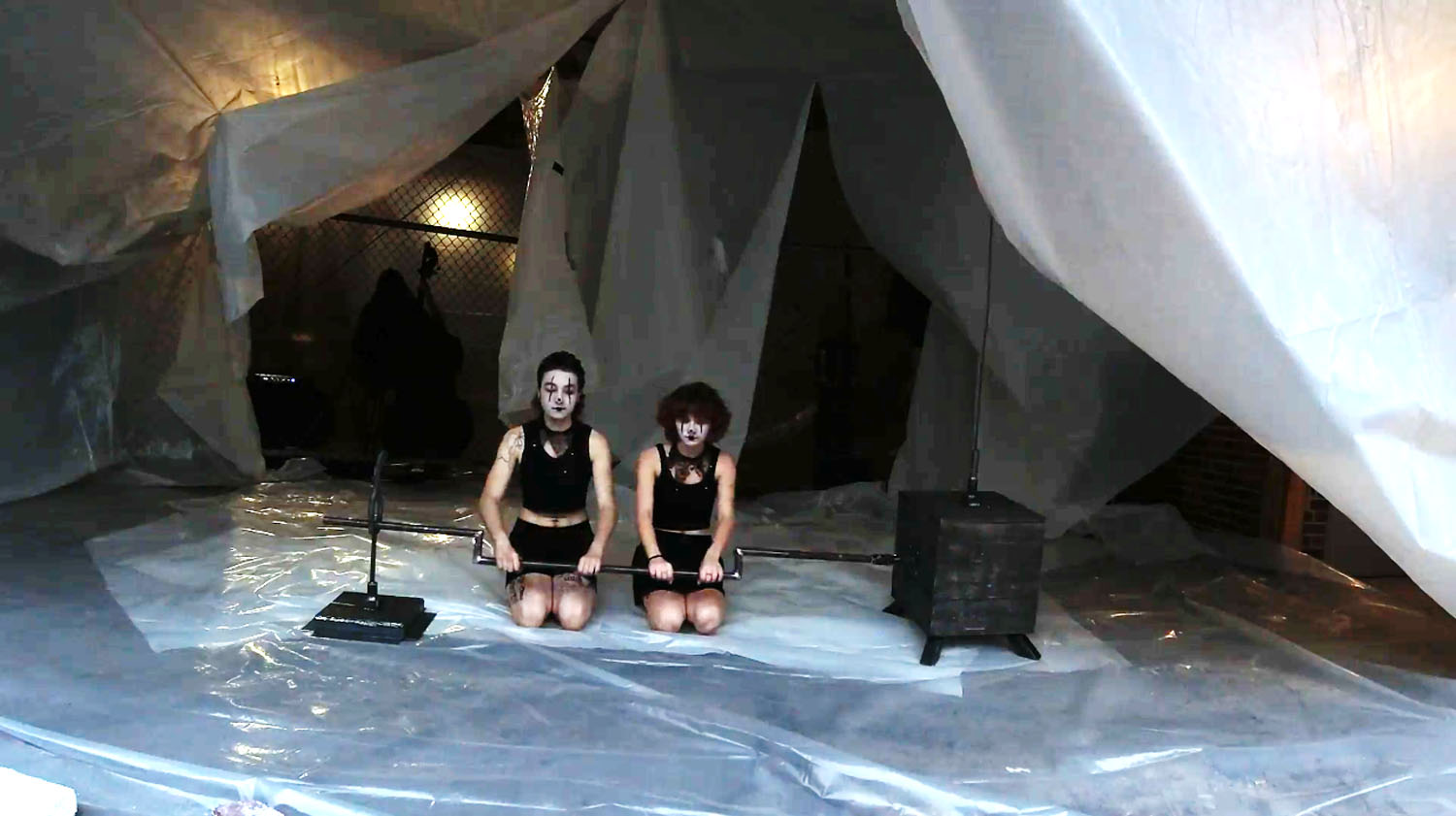 Parasocial Sacraments10-minute futility performance in the MECA&D loading dockIncorporating friends, local musicians, plastic sheeting, screaming, and audience participation2022