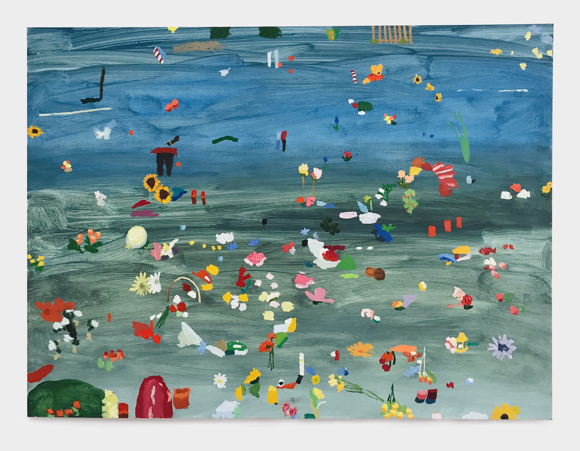 Flowers, Petals, Basketballs, 18 x 24”, 2020