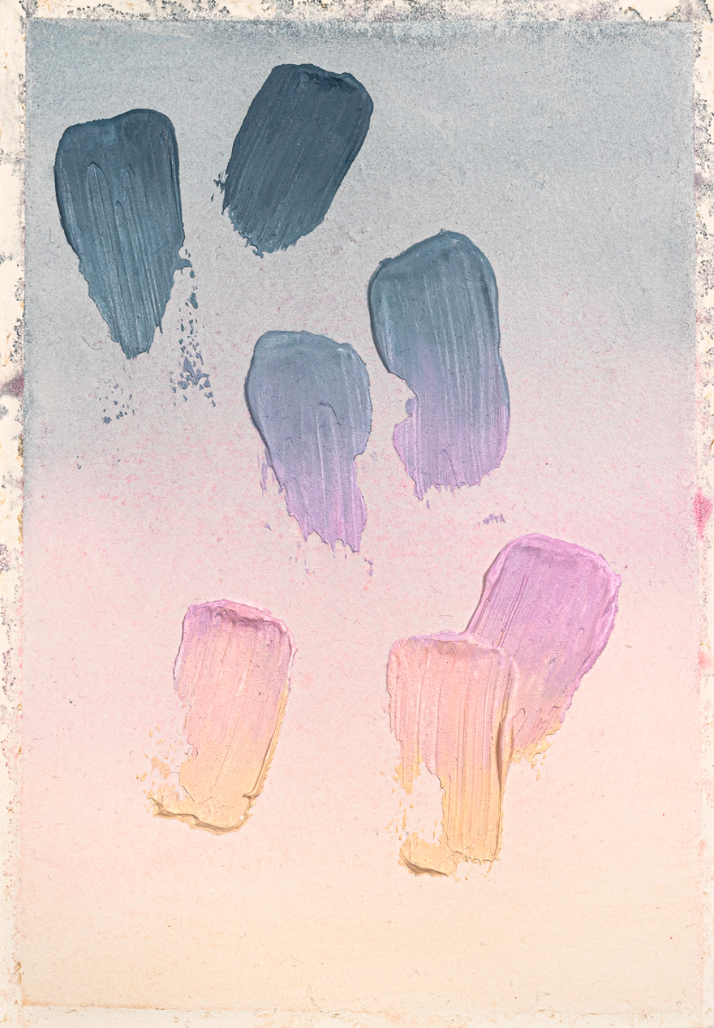 untitled, oil, watercolor and acrylic on paper, 26 x 18 cm, 2019