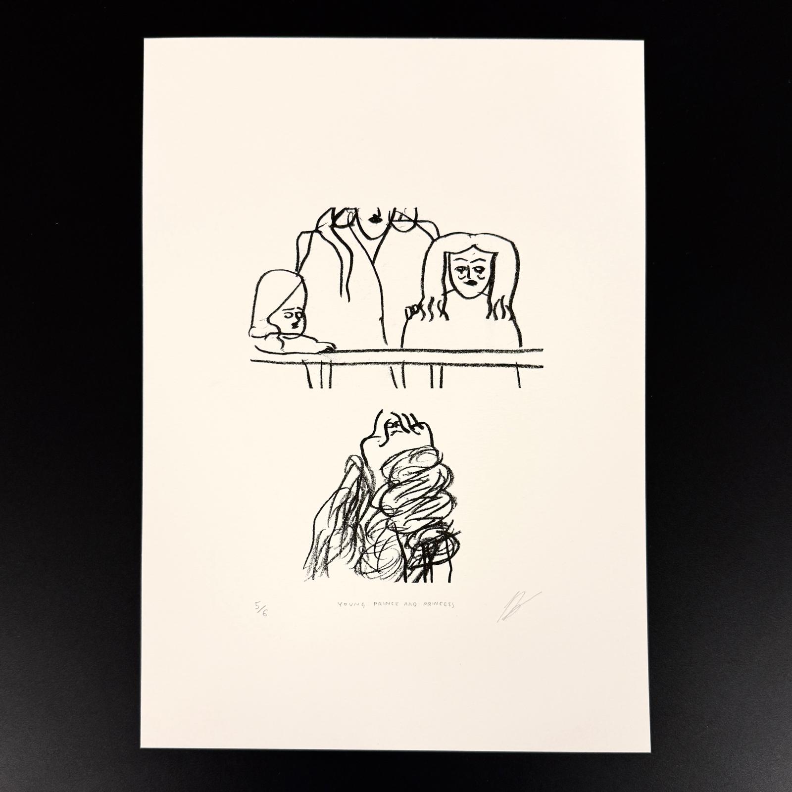 A risograph print called ‘Young Prince and Princess’by Florence Shaw