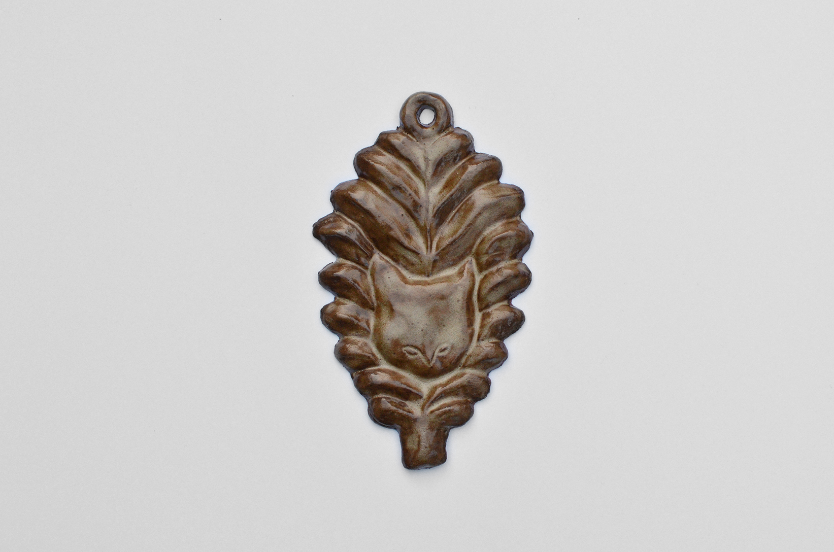 PALM FROND. Stoneware