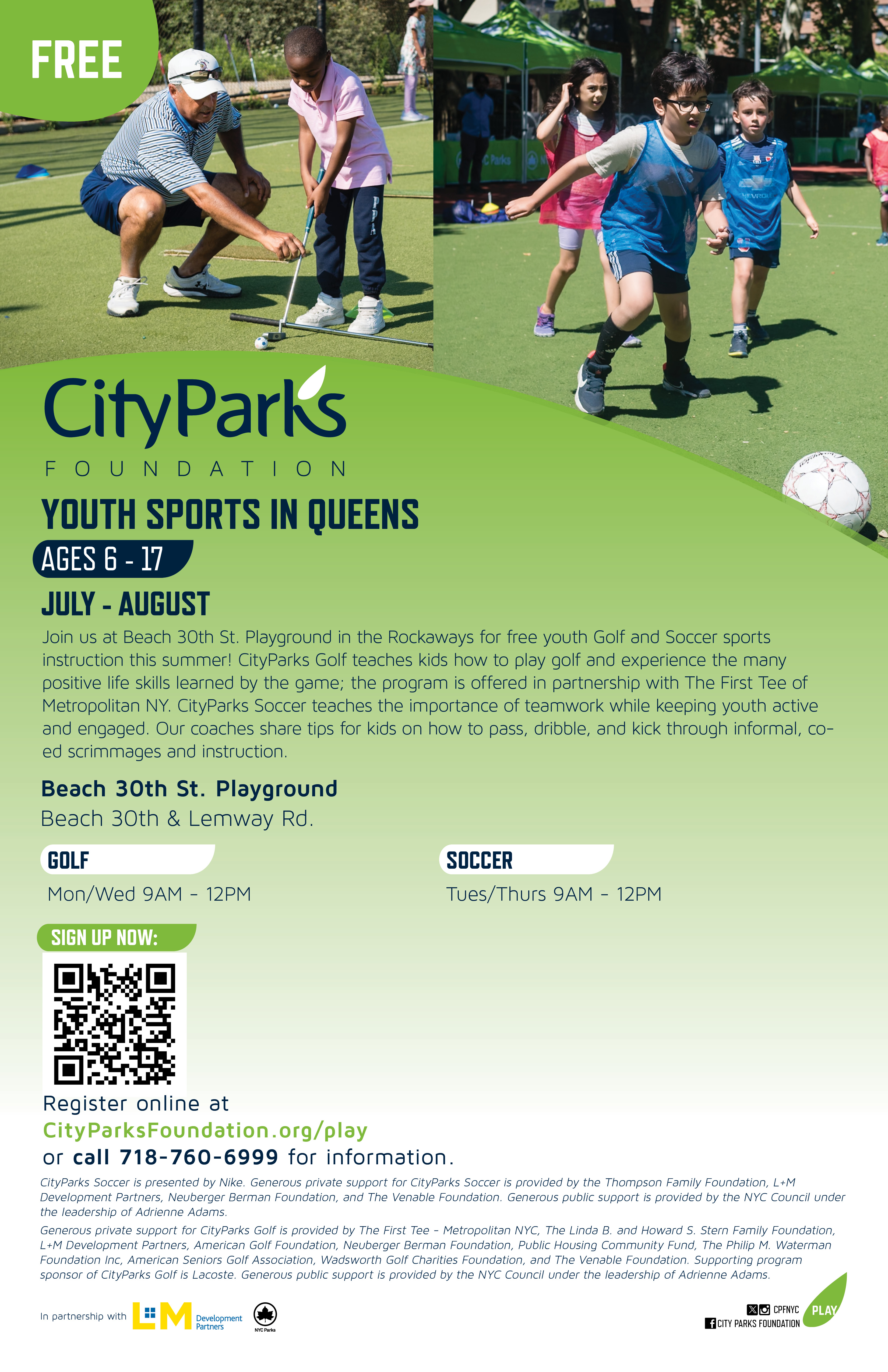 Flyer for sports department