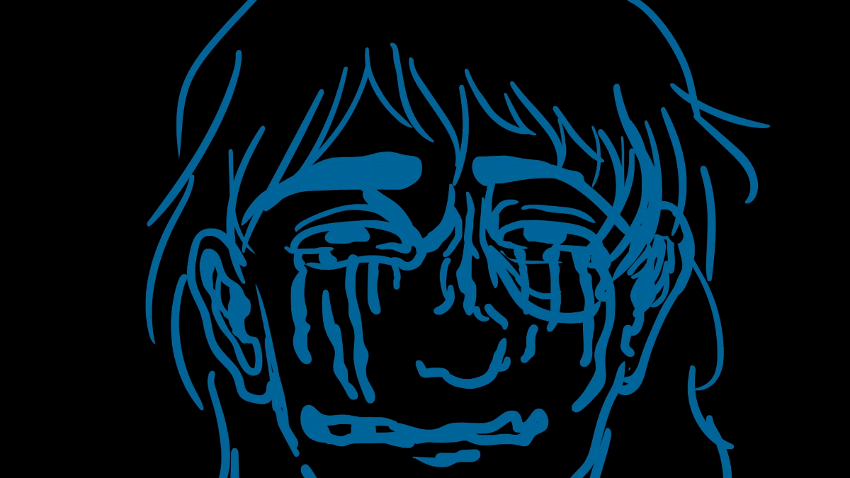 Crying, from "Rabbit Hole," Adobe Animate, 2023
