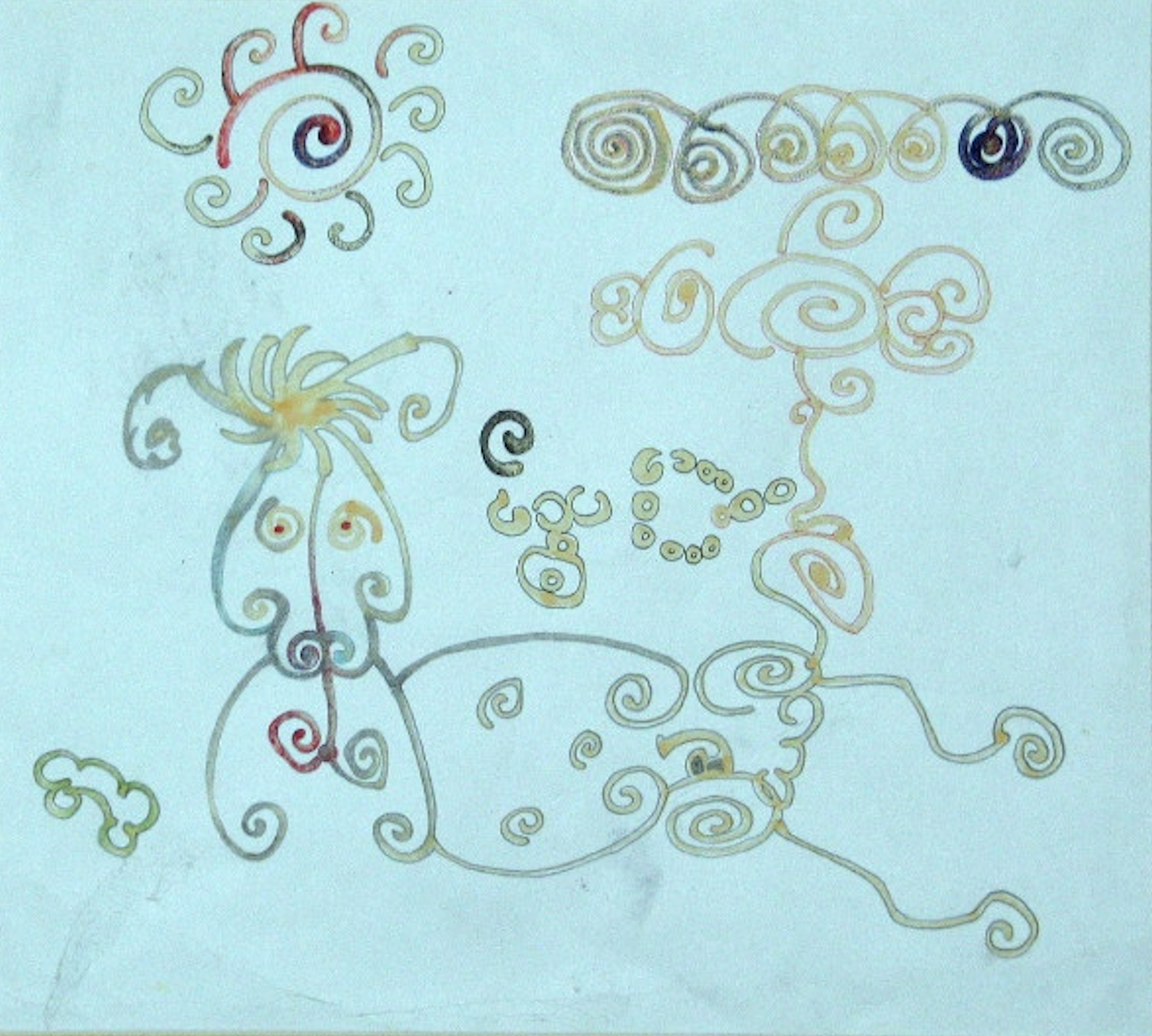 Sunny day, isn't it? / pen, marker on paper / collaborated with dad / 2004 (age 10)