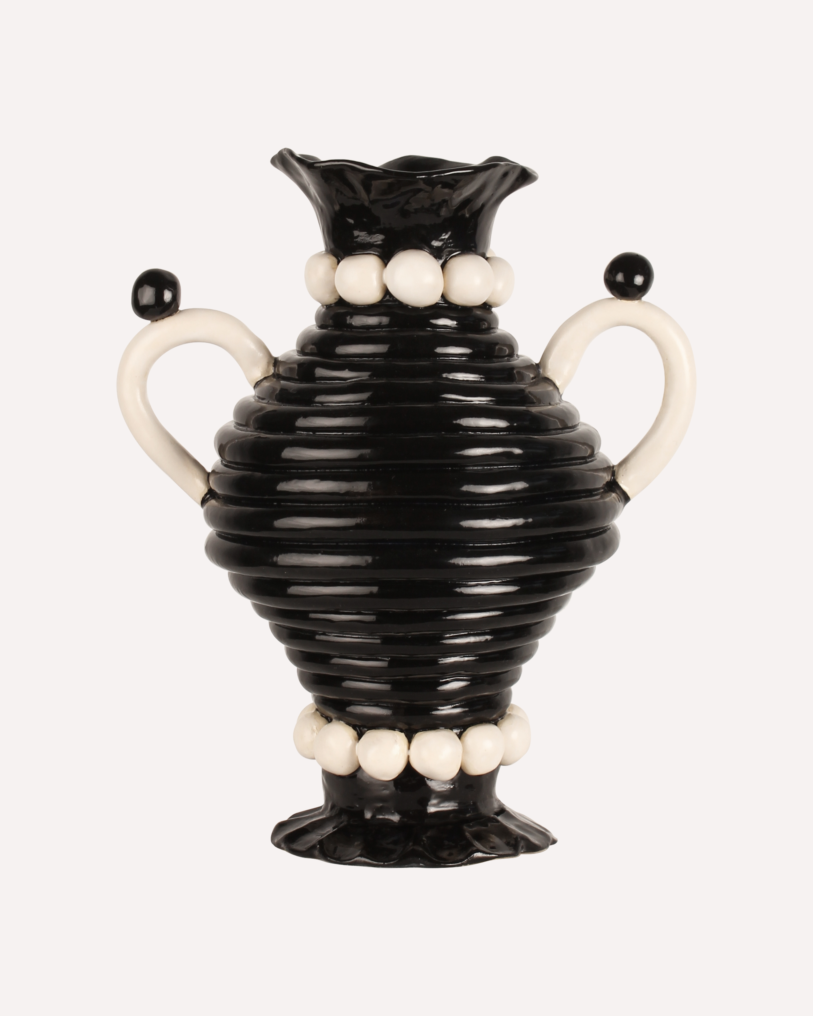 MINI PEARL CHOKER POTStoneware, Glazed.20x8cm