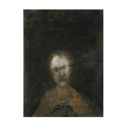 AUTORITRATTO 1988, olio su tela, cm 80 x 60