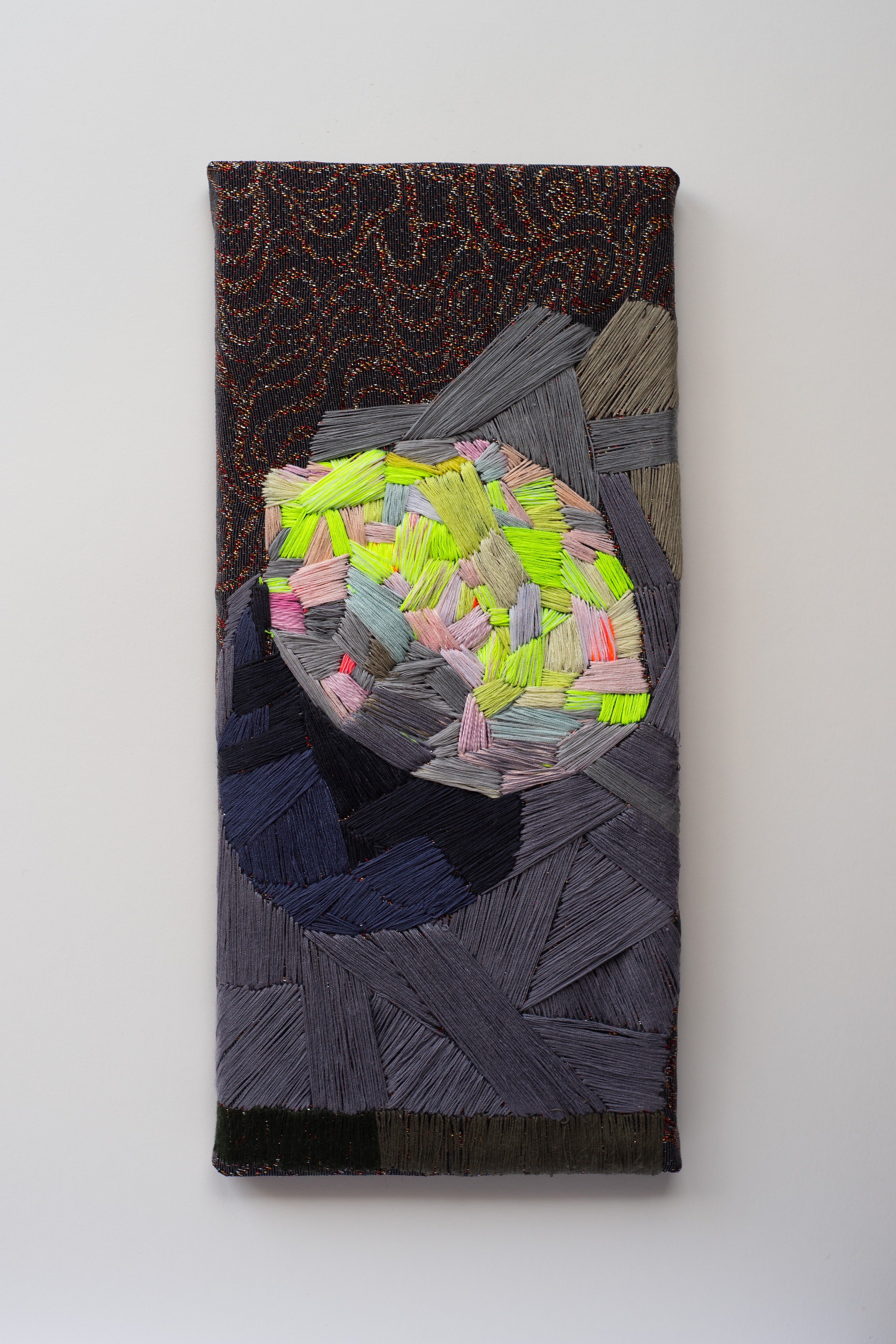 Lemon / 28×10 cm / brocade embroidery 