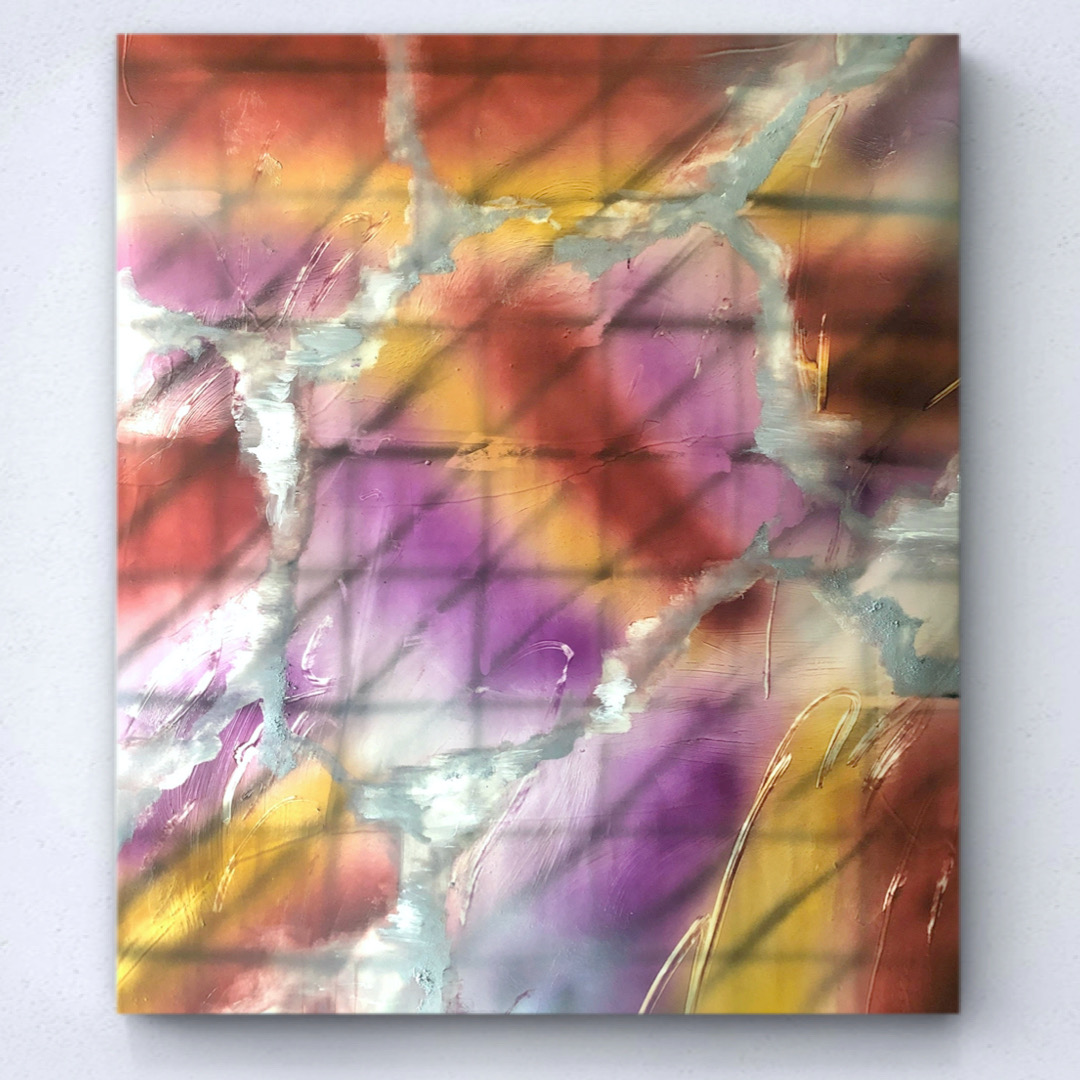 Color field framework (VIII) - 100x77cm, oil on fabric, 2023