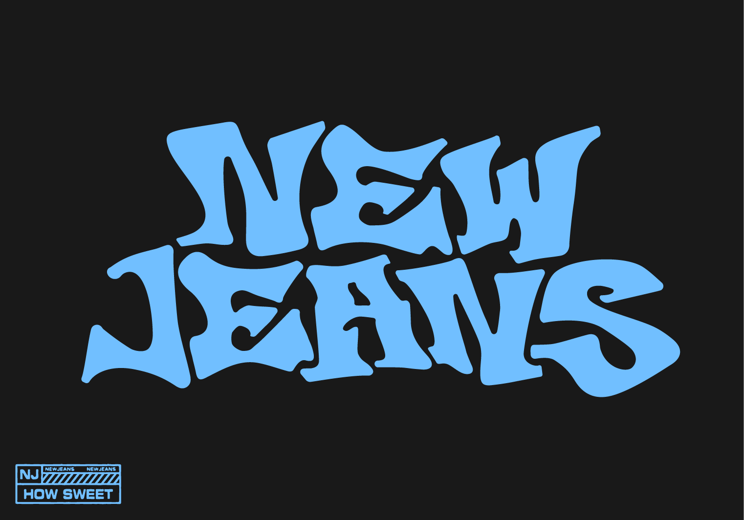 NewJeans 'HOW SWEET' Logo Lettering Design