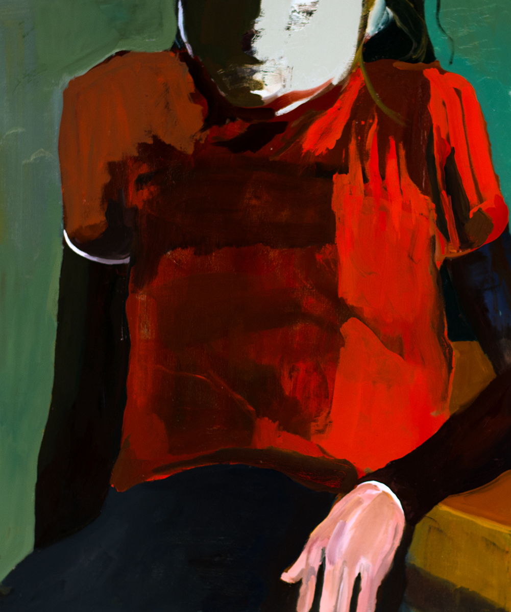 Red Sweater II 36x30” oil on linen 2017