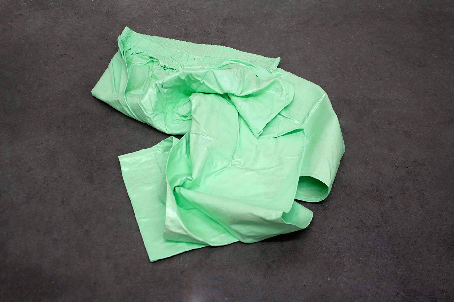 things i leave behind, 2015. acrylic latex paint on fabric. 5" x 23" x 28"