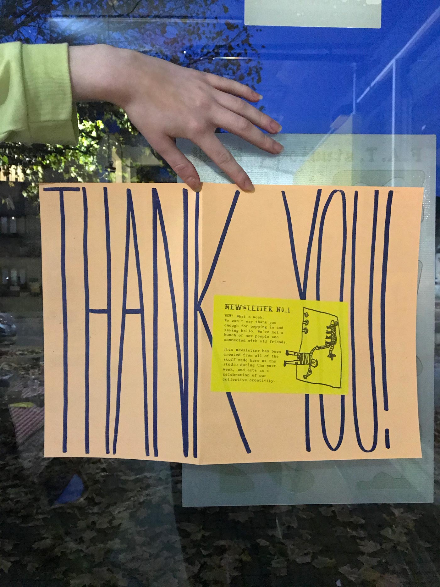 One side of a newsletter we made during the project, which gathered scraps of information about each of the events that had taken place.