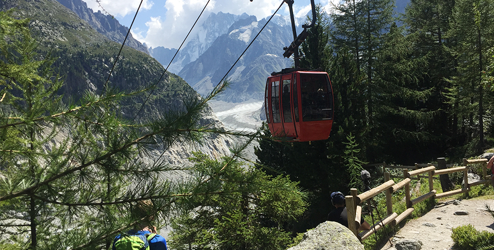 Vista sul Mare di Ghiaccio, Chamonix, Francia (Agosto 2019)