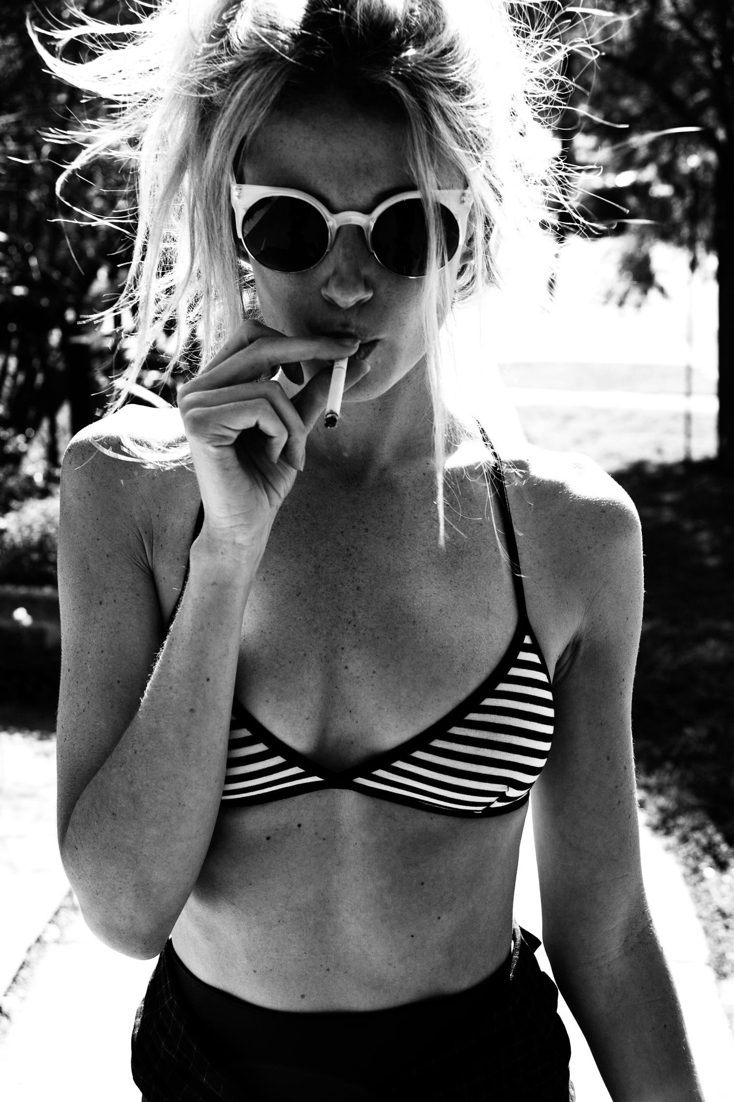 German Girl Smoking