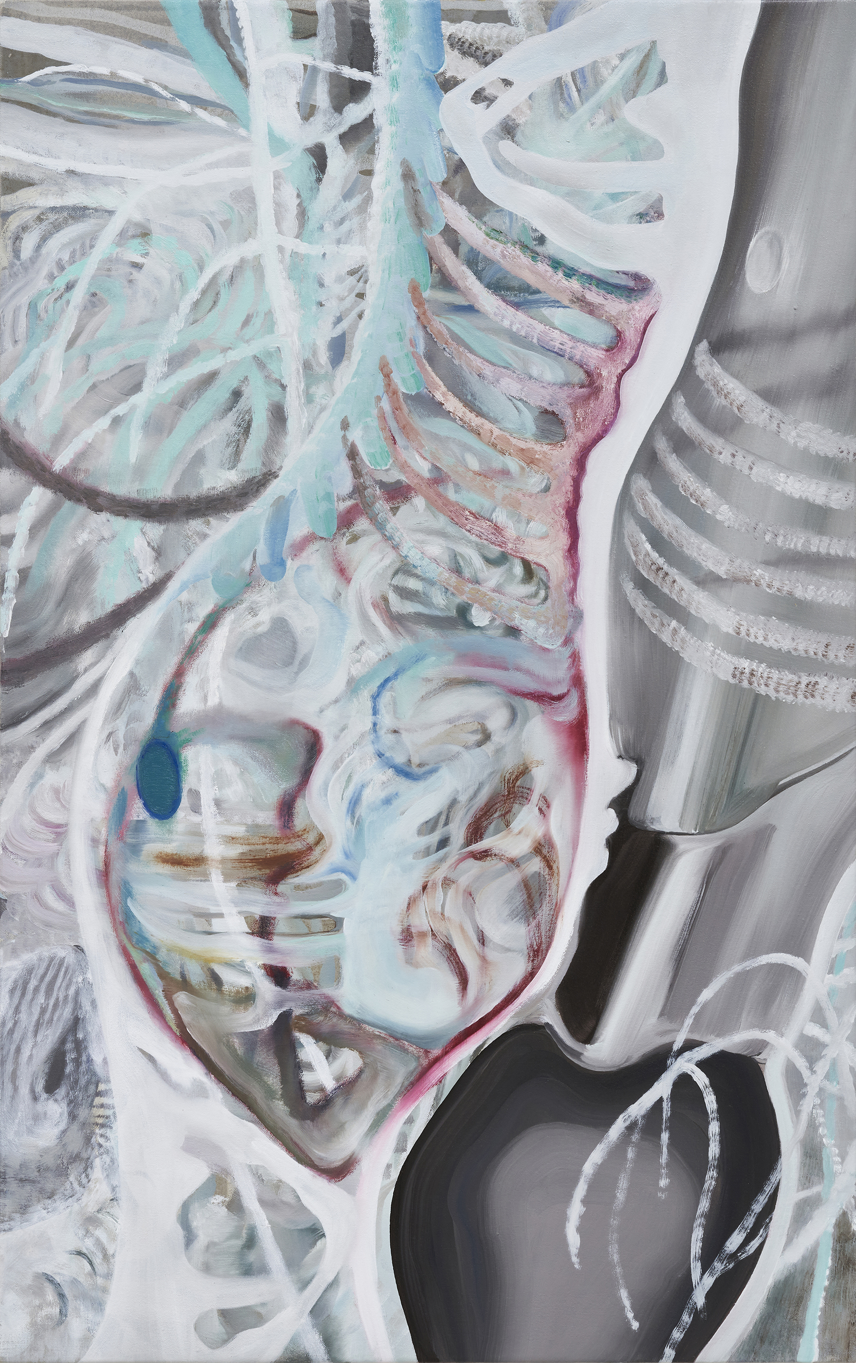 Anatomy of Air, 2025, oil on canvas, 24 &times; 38 IN