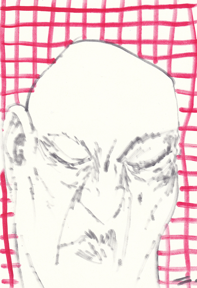 Something on your red, 2018, pen on paper, 20.5*14(cm)