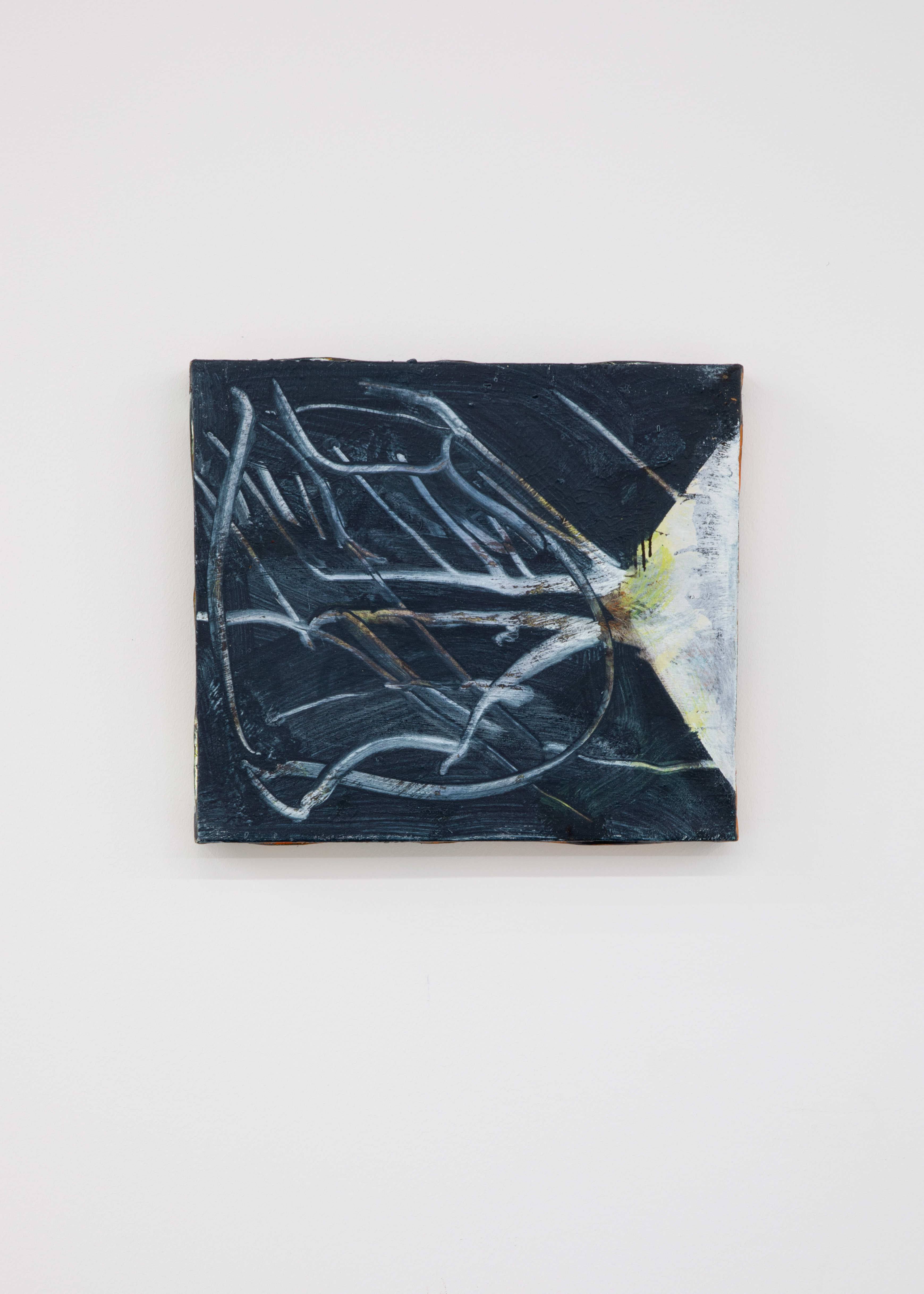 'Untitled', oil and enamel on canvas 26 x 30 cm, 2025.