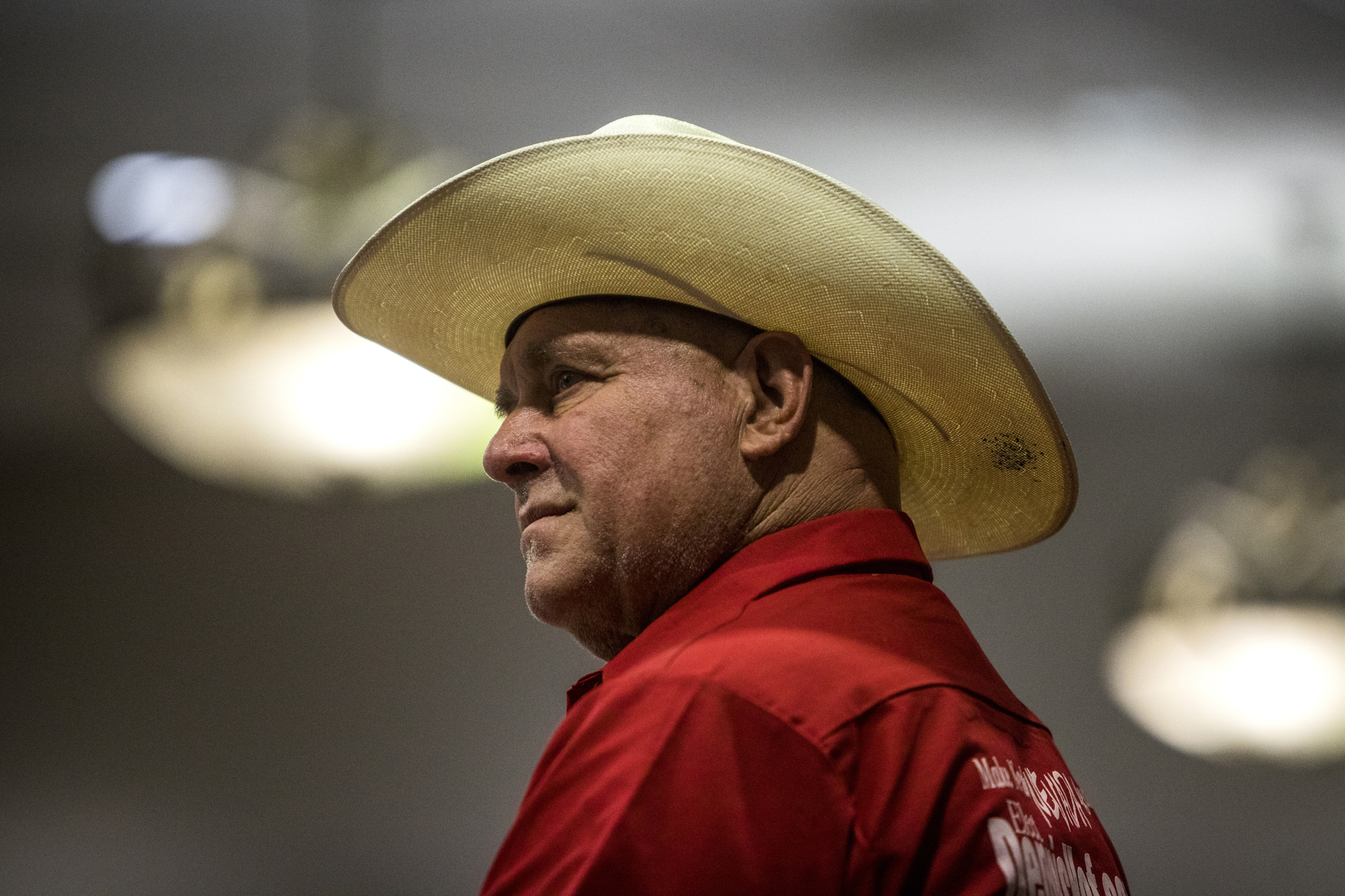 I traveled to Pahrump to photograph local brothel owner and self-claimed "Trump from Pahrump" Dennis Hof during his run for Nevada Assembly's 36th District for BuzzFeed News. He was holding a birthday party/campaign rally at a local casino, attended by guests like Grover Norquist and Ron Jeremy. The party ran late with Hof being one of the last to leave. The following morning Jeremy found Hof dead (of natural causes) at his Moonlite Bunny Ranch brothel. Hof's name remained on the ballot, which he posthumously won with 63.1% of the vote.