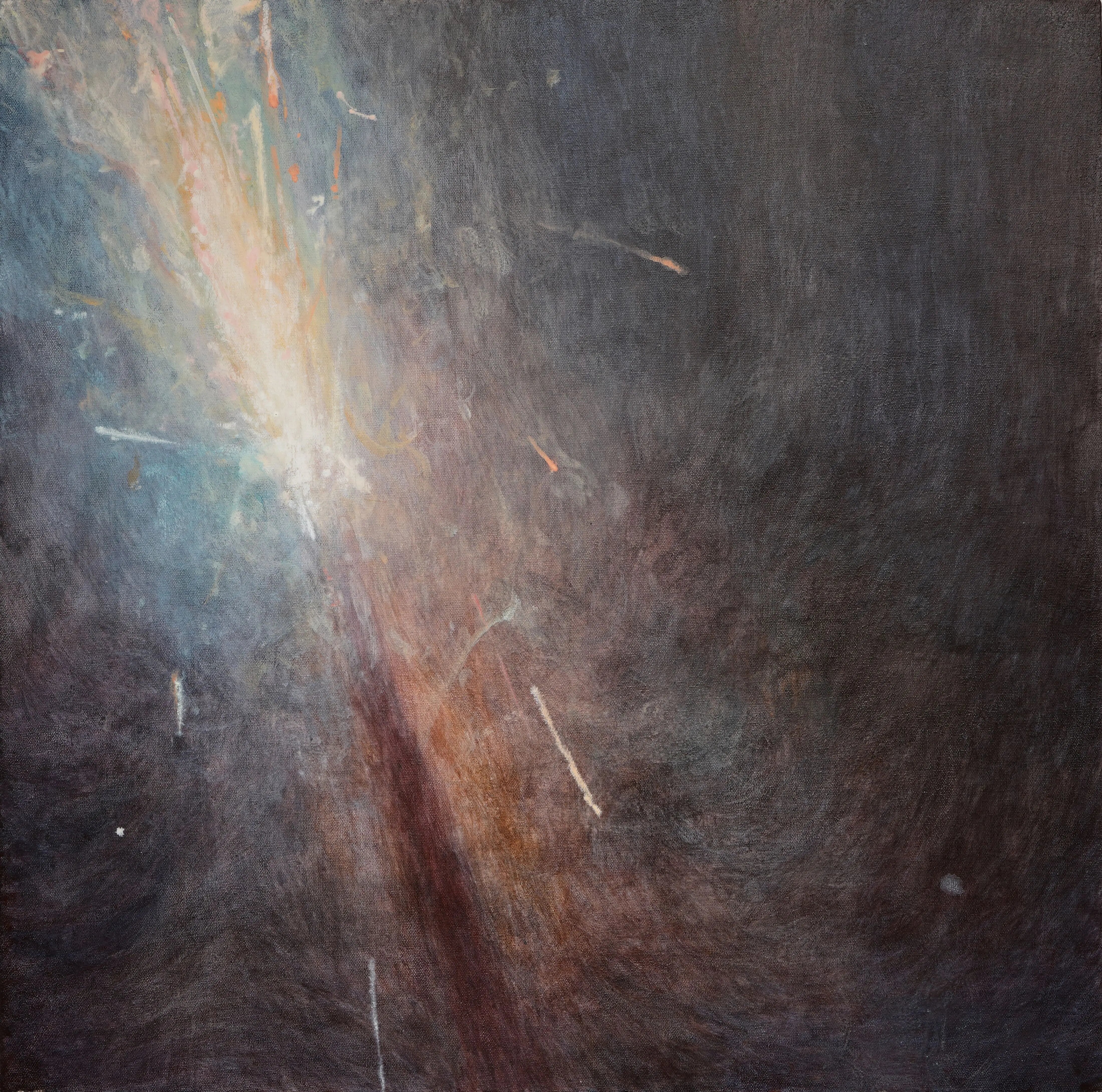 旦Dawn, Acrylics on canvas, 60 X 60 cm, 2023