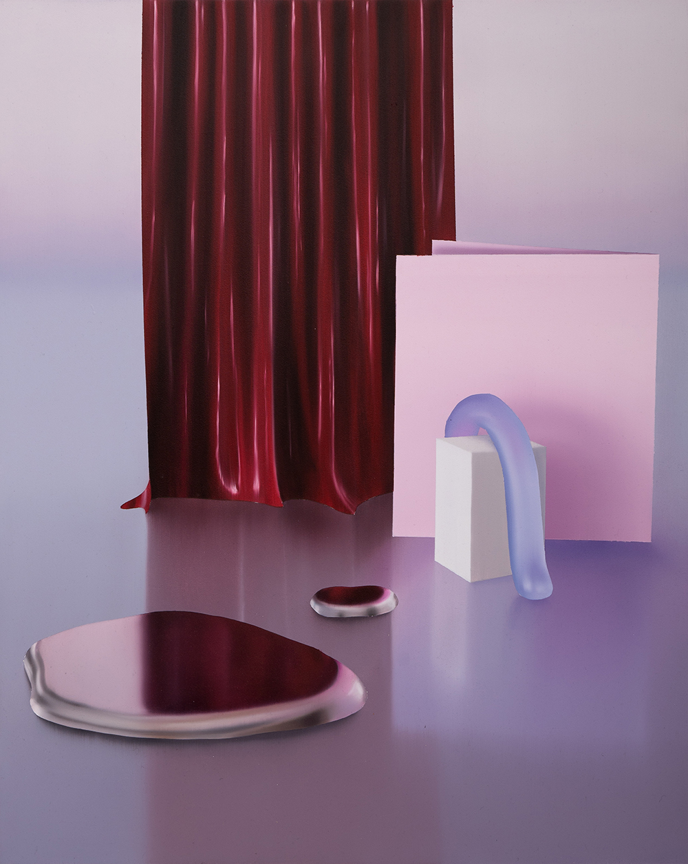 Do You Want to Be Invited?, oil on aluminium, 75 x 60 cm, 2025