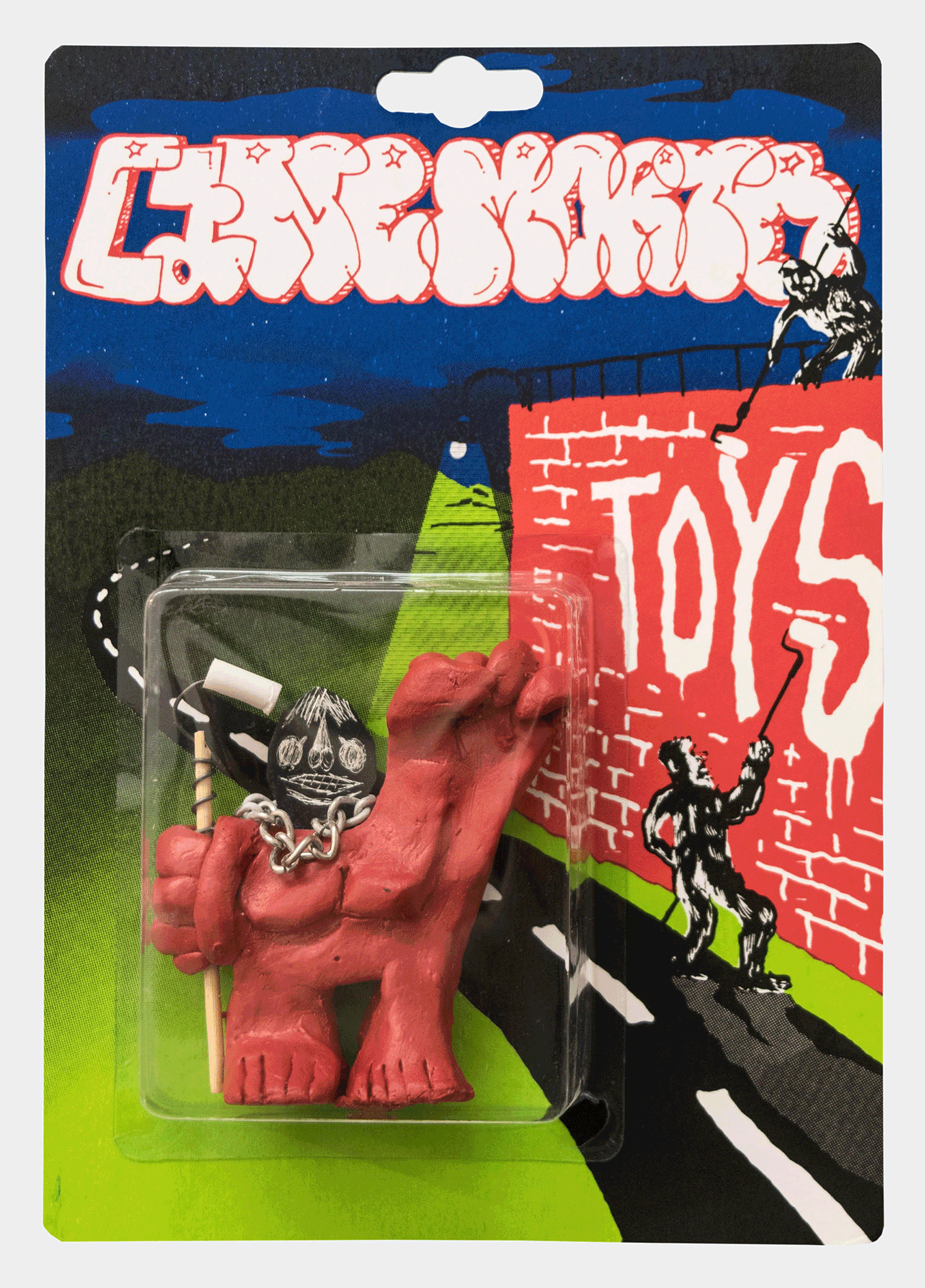 CANEMORTO TOYShand-made action figure with screen printed box, printed by PressPress for Section80, edition of 100, 30x18x5 cm, 2016