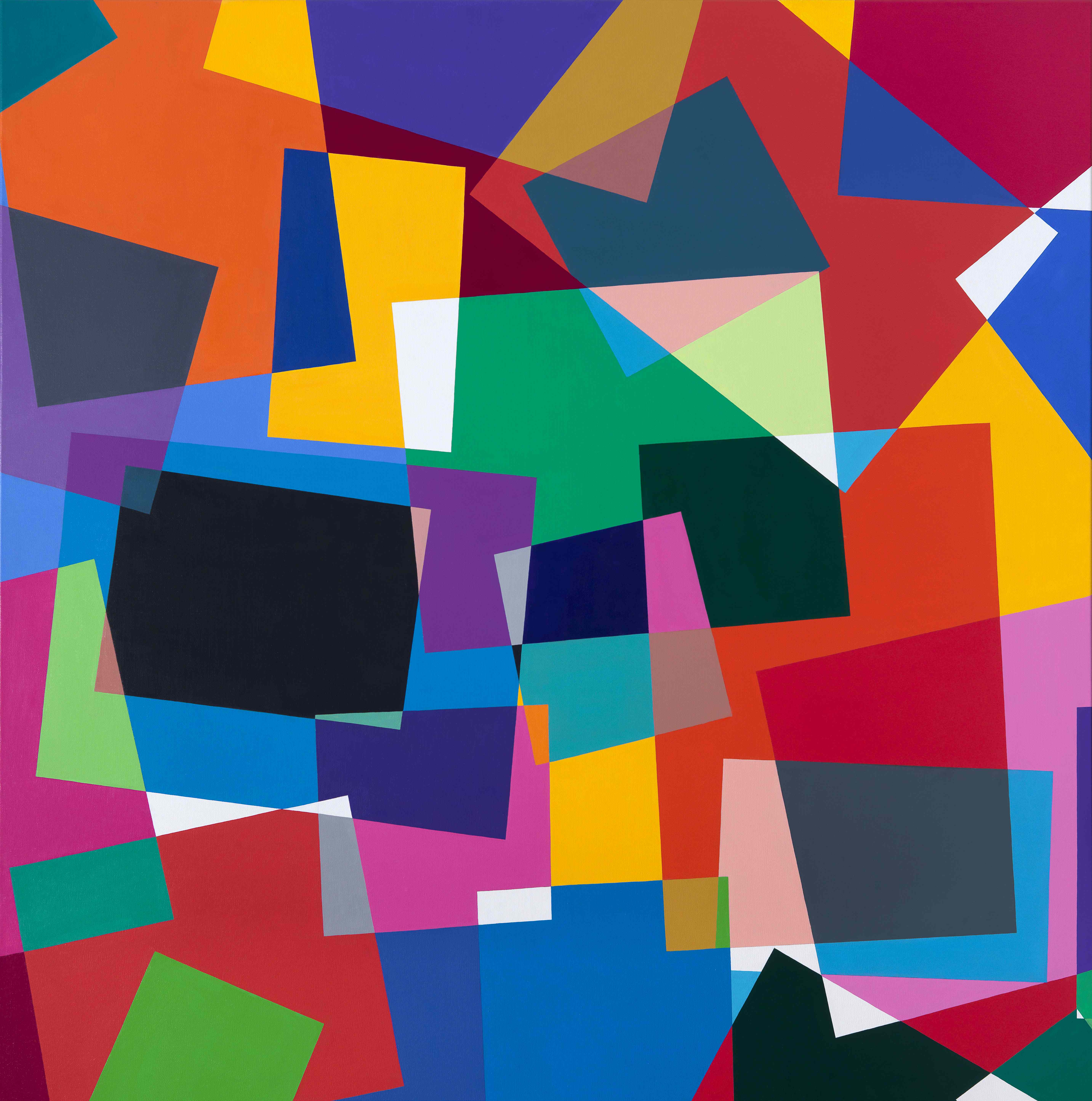 Untitled, 2014. Acrylic on canvas, 148 x 148 cm.